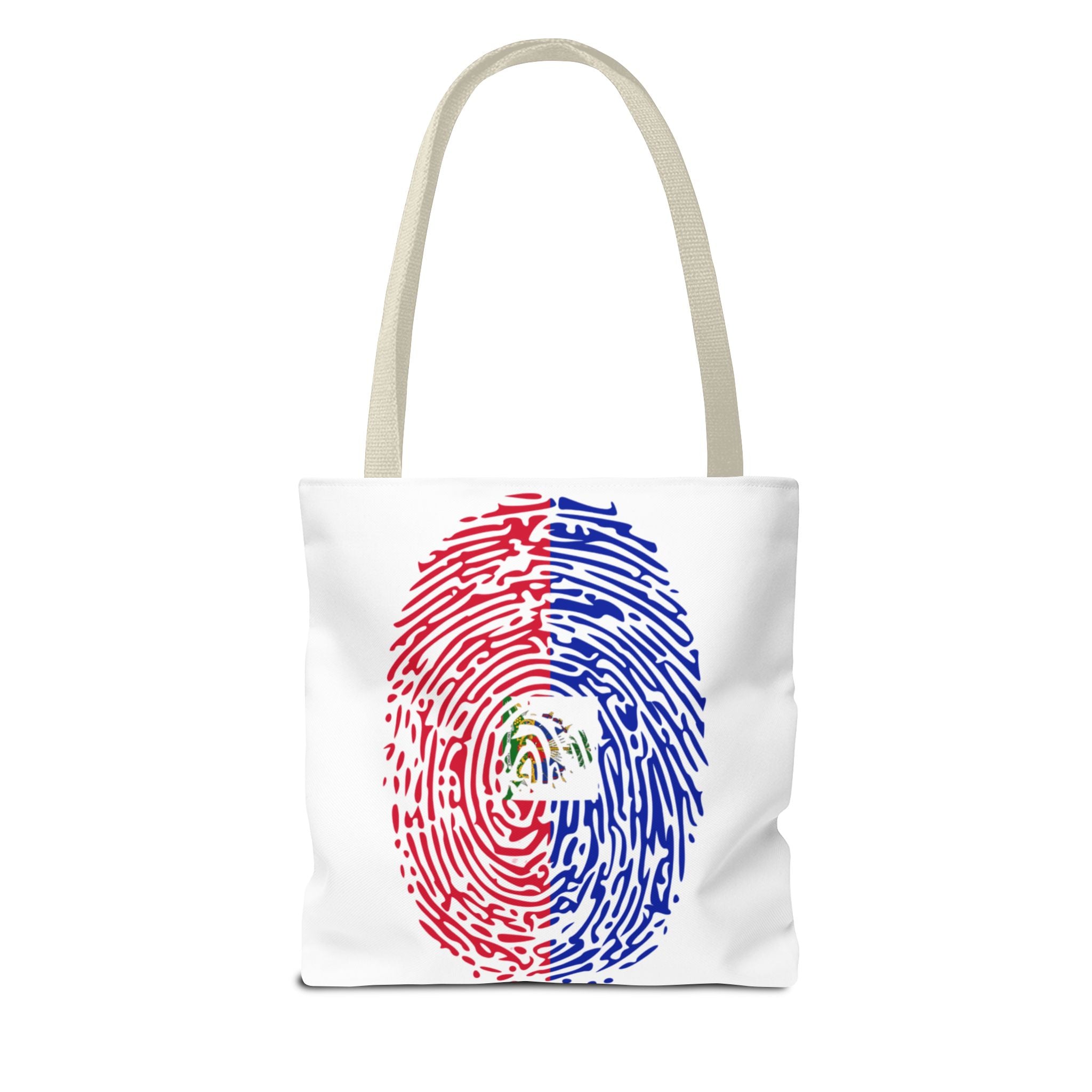Haiti Flag Fingerprint Tote