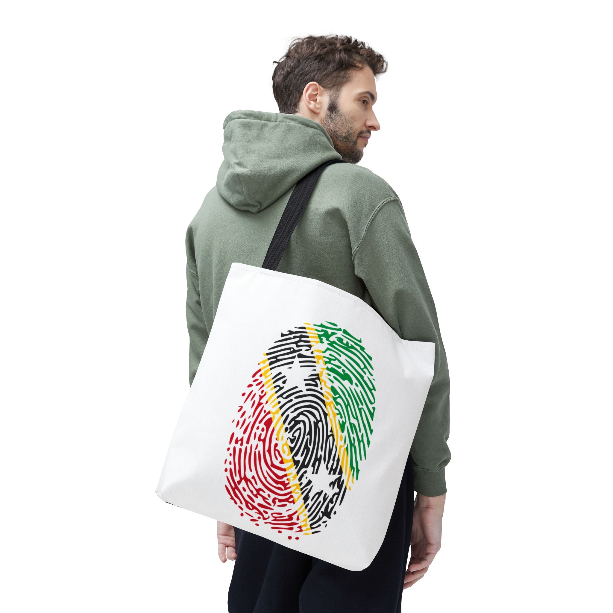 St. Kitts & Nevis Flag Fingerprint Tote