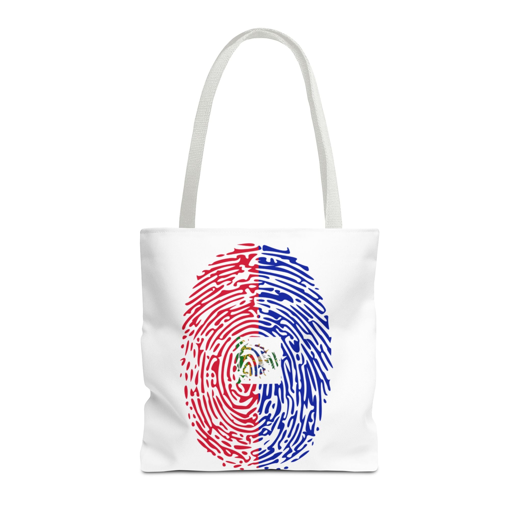 Haiti Flag Fingerprint Tote
