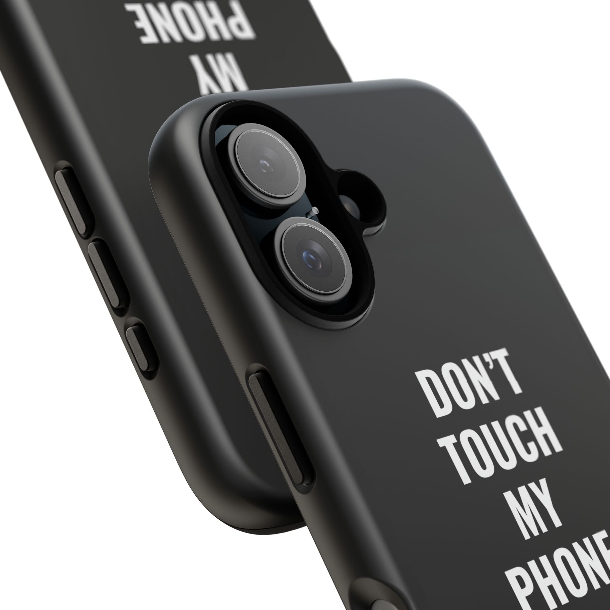 Don’t Touch My Phone – Jamaica Flag Thumbprint Phone Case (Black)