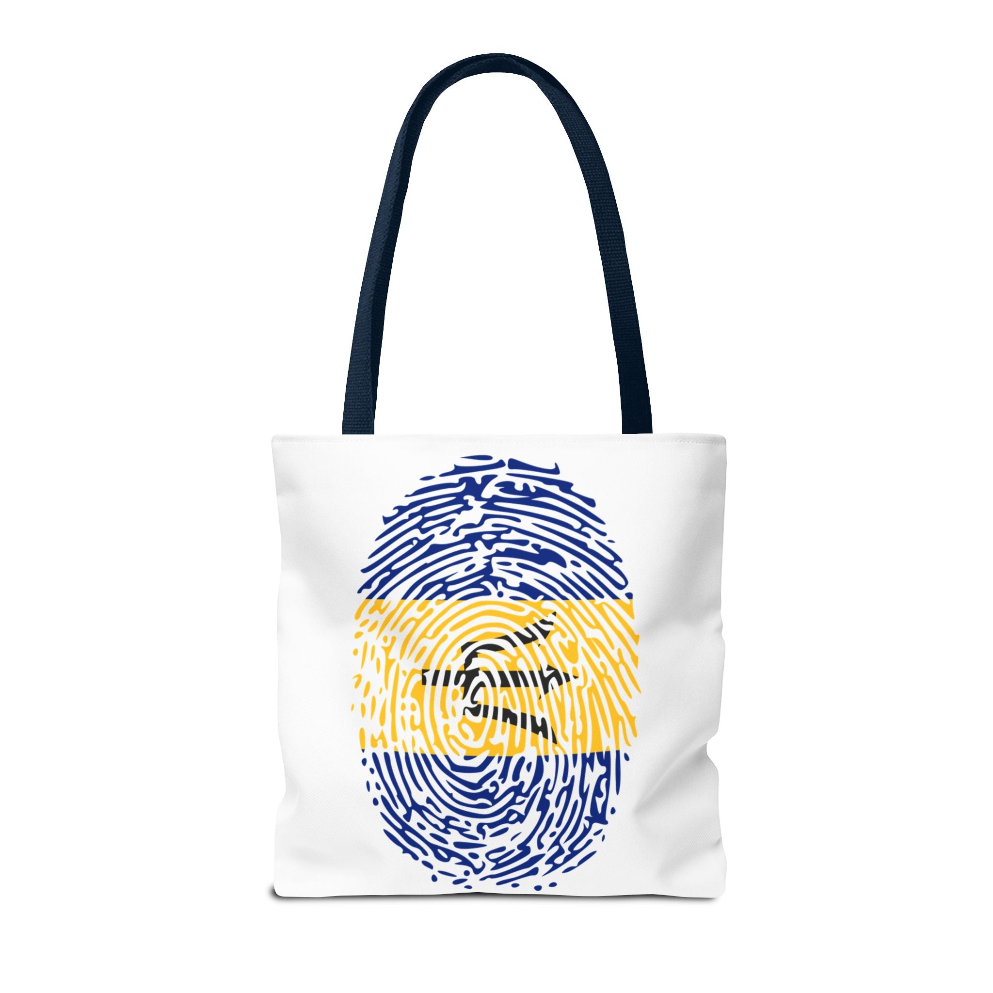 Barbados Flag Fingerprint Tote