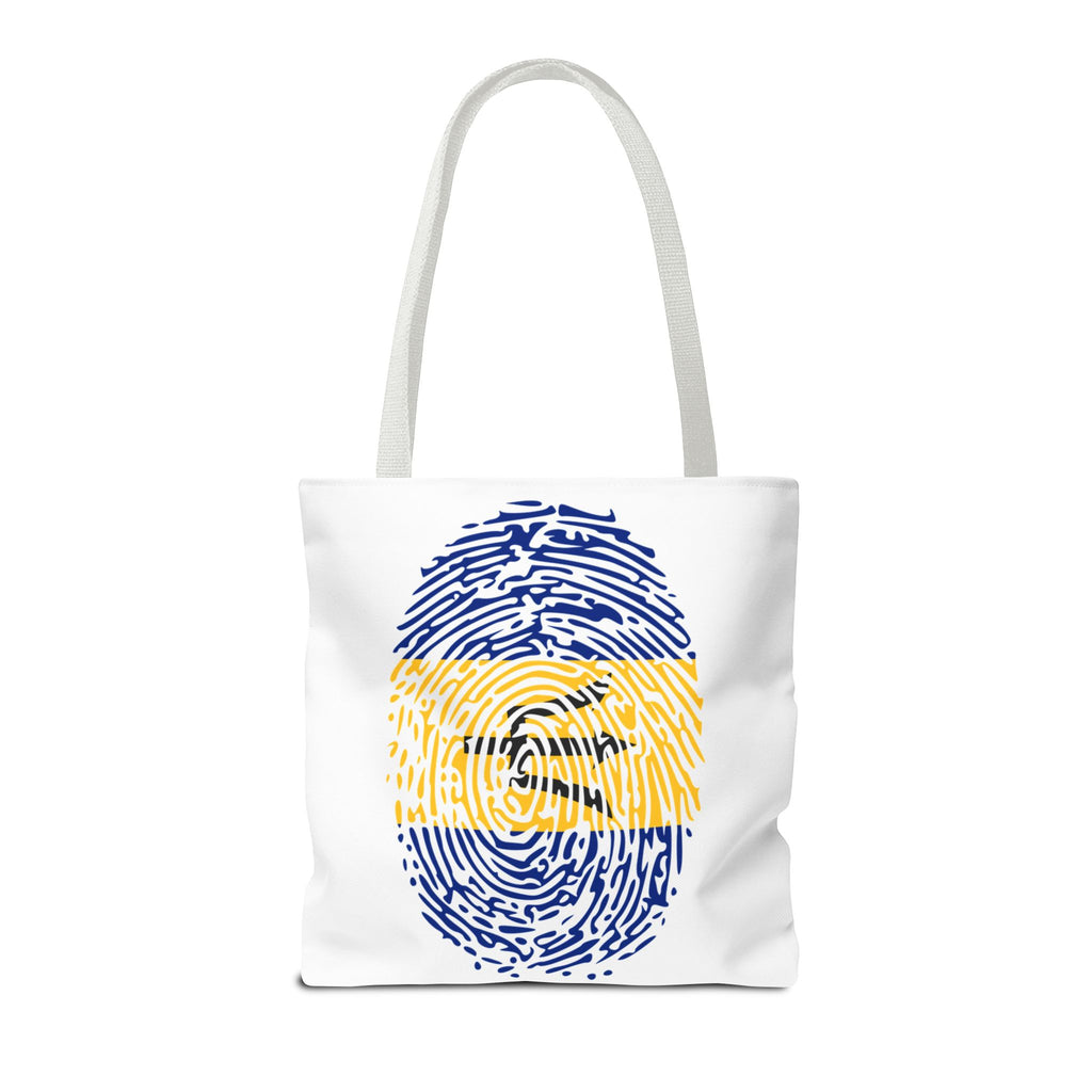 Barbados Flag Fingerprint Tote