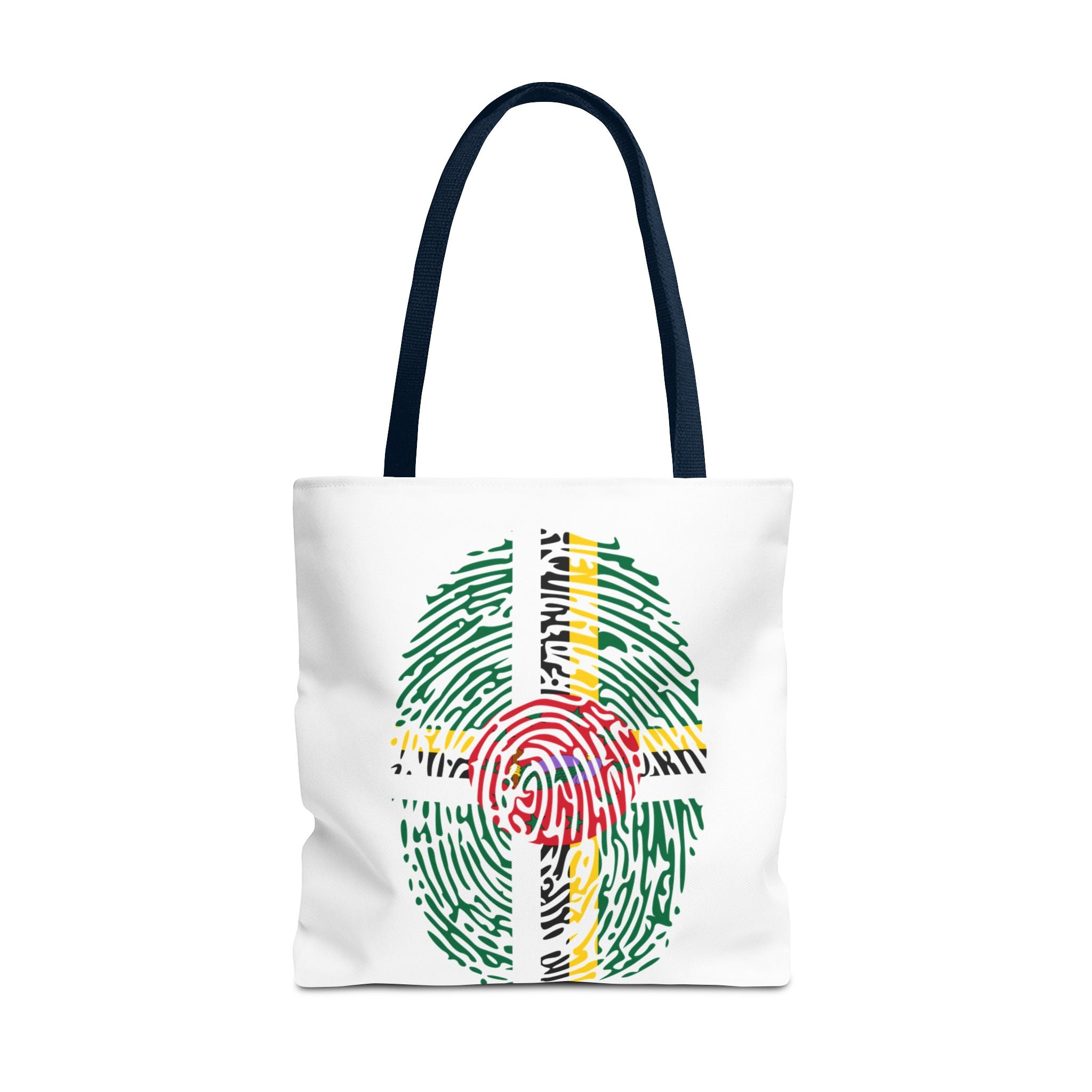 Dominica Flag Fingerprint Tote