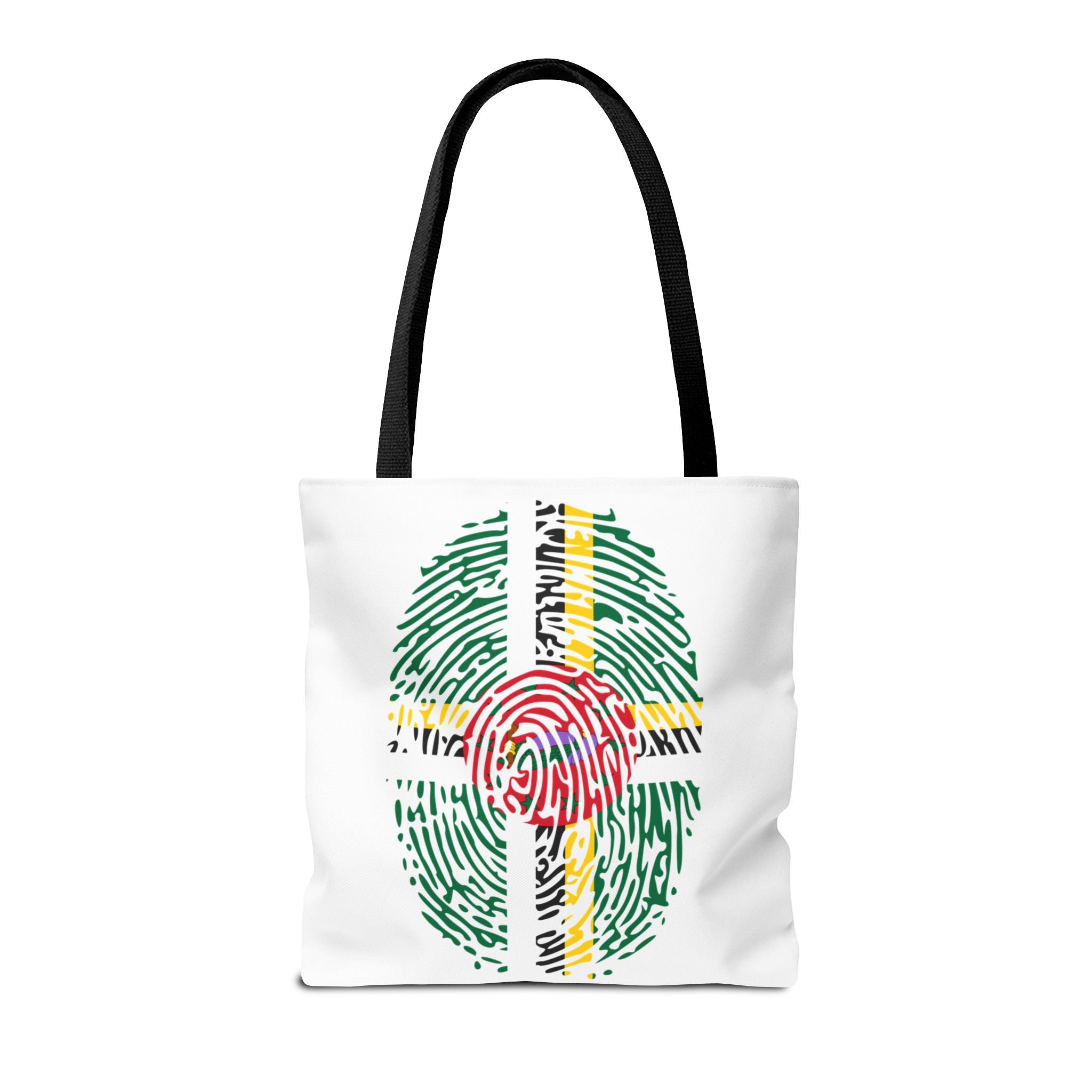 Dominica Flag Fingerprint Tote
