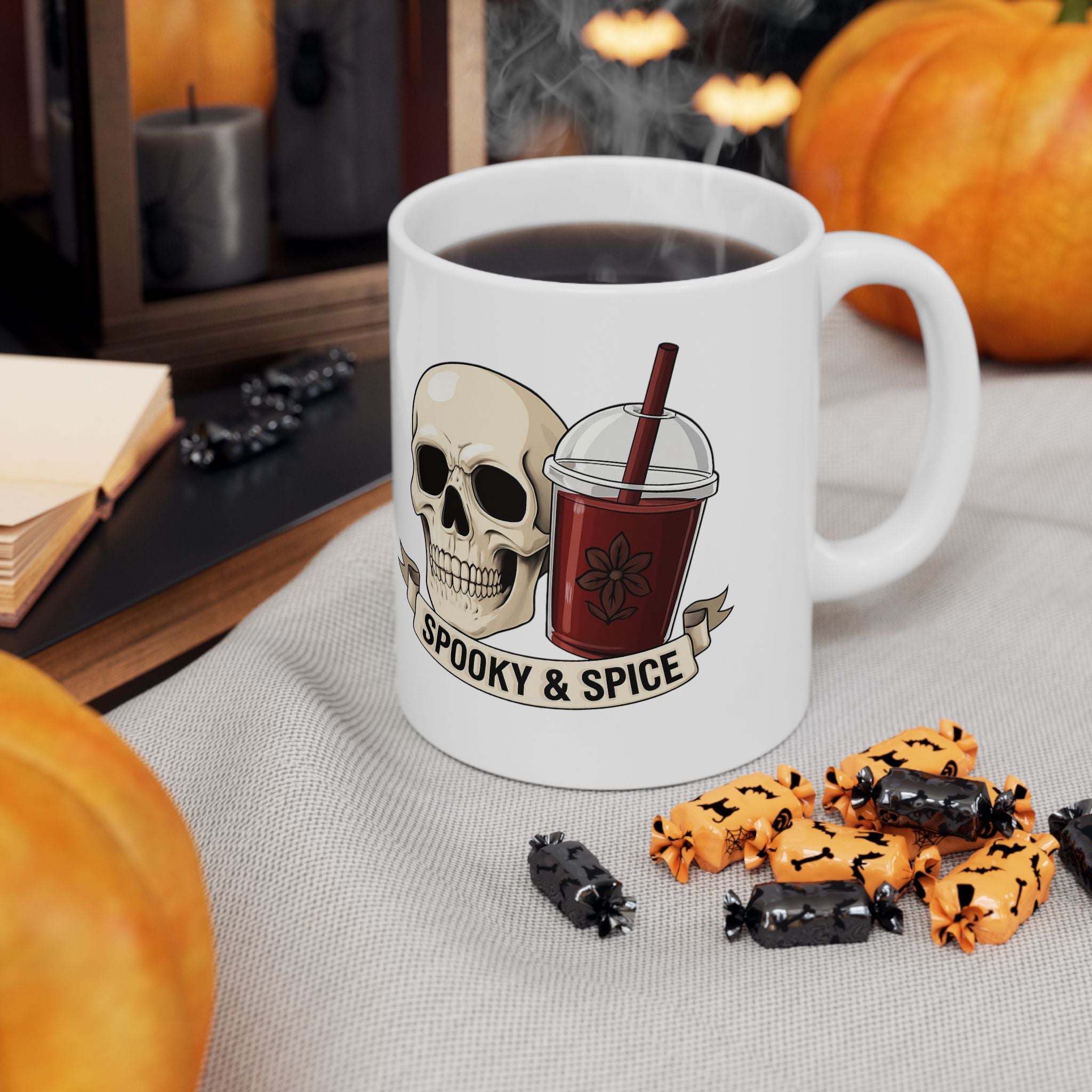 Spooky & Spice Ceramic Mug, (11oz, 15oz)