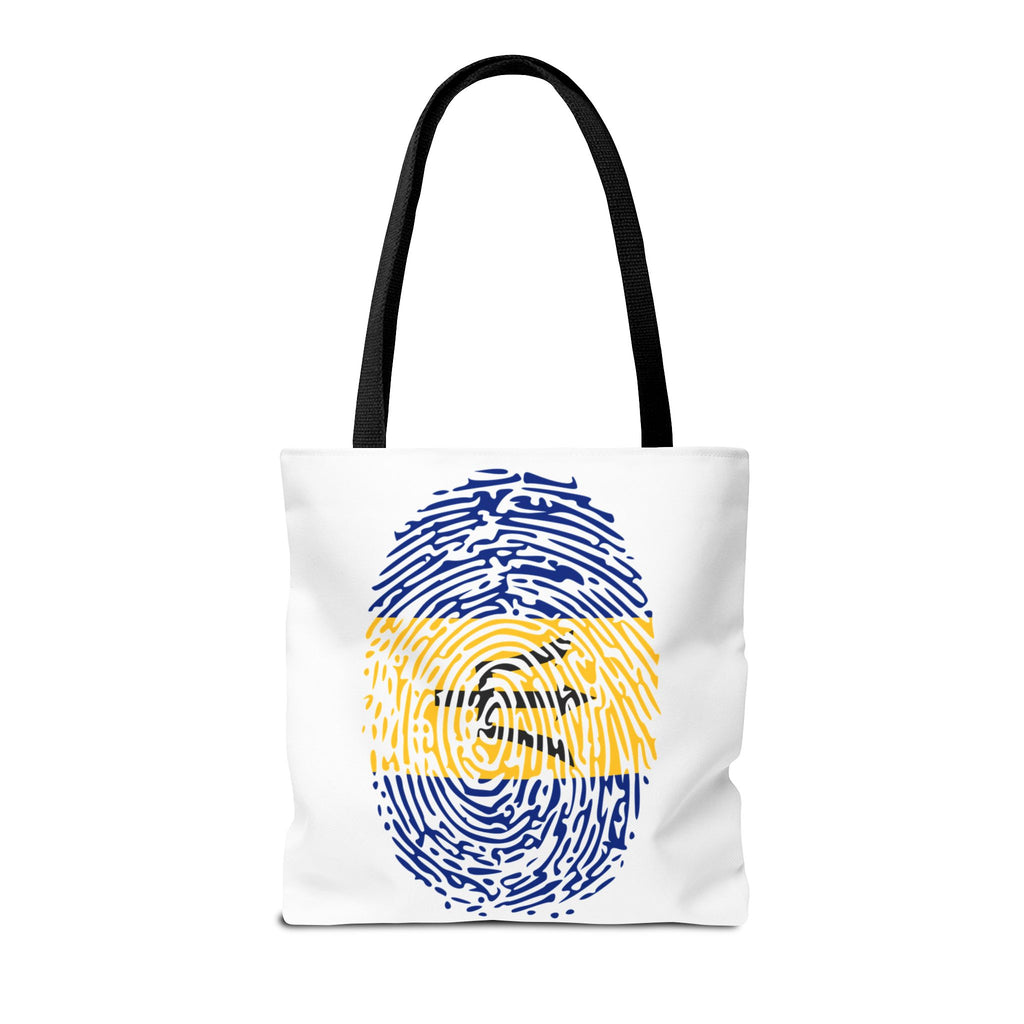 Barbados Flag Fingerprint Tote