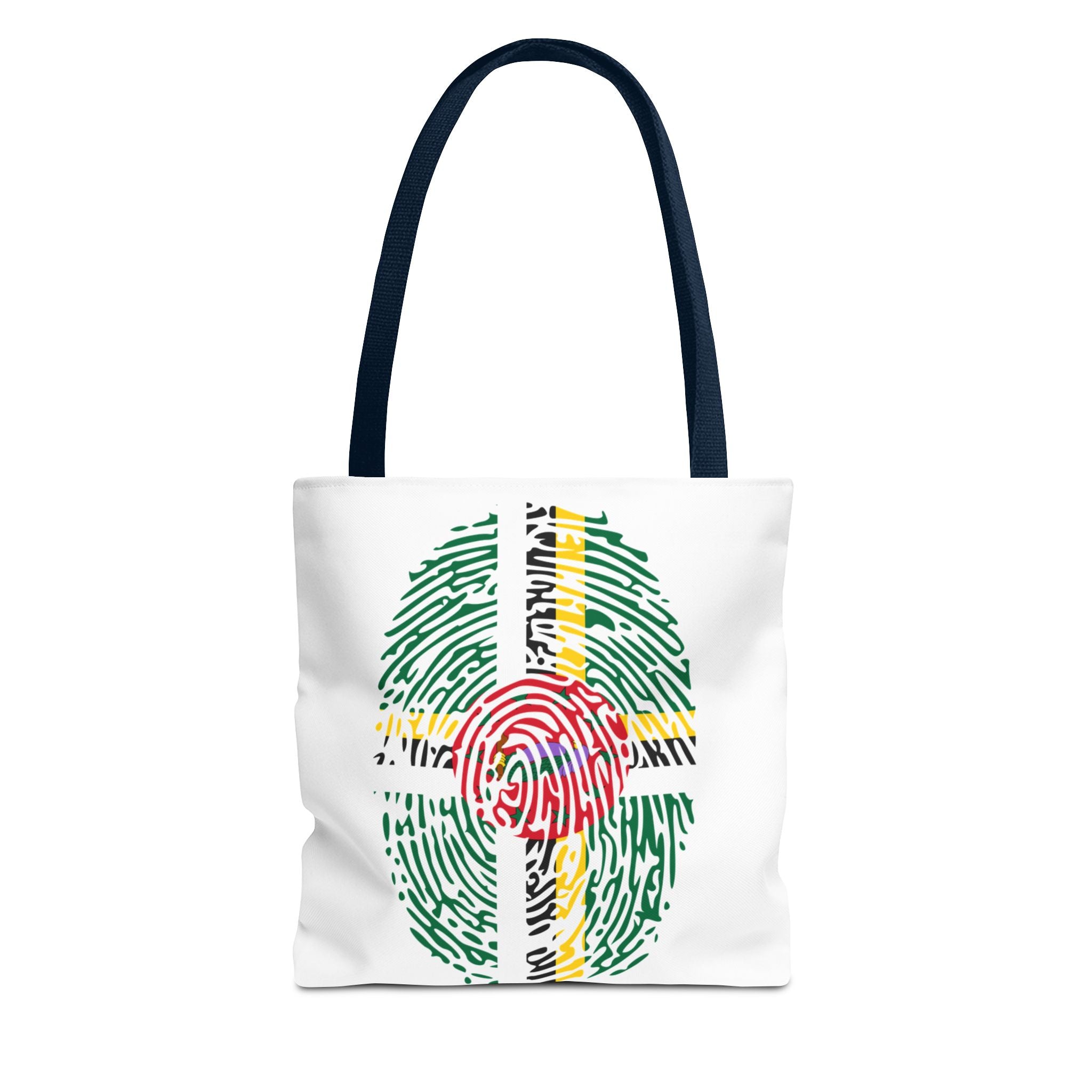 Dominica Flag Fingerprint Tote