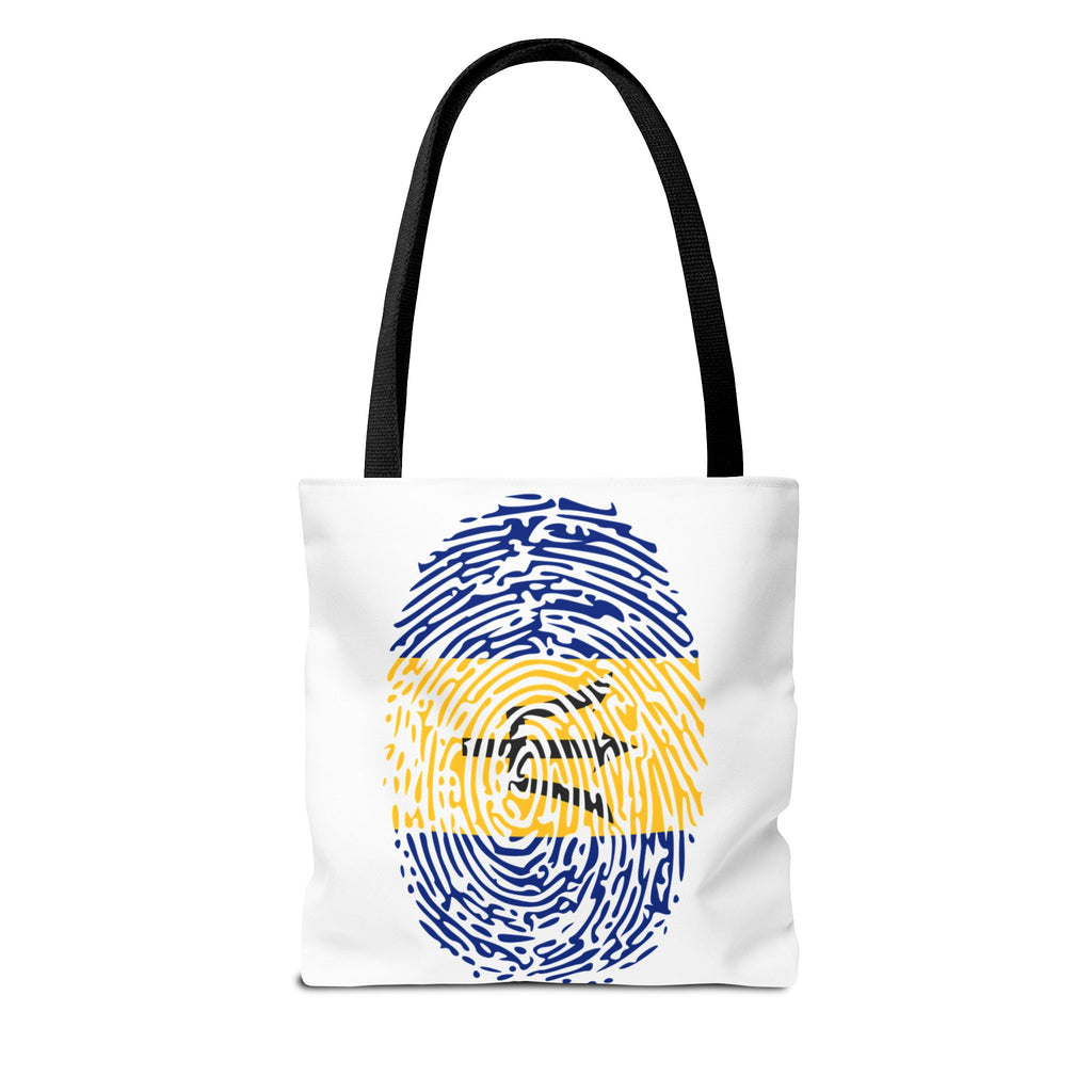 Barbados Flag Fingerprint Tote