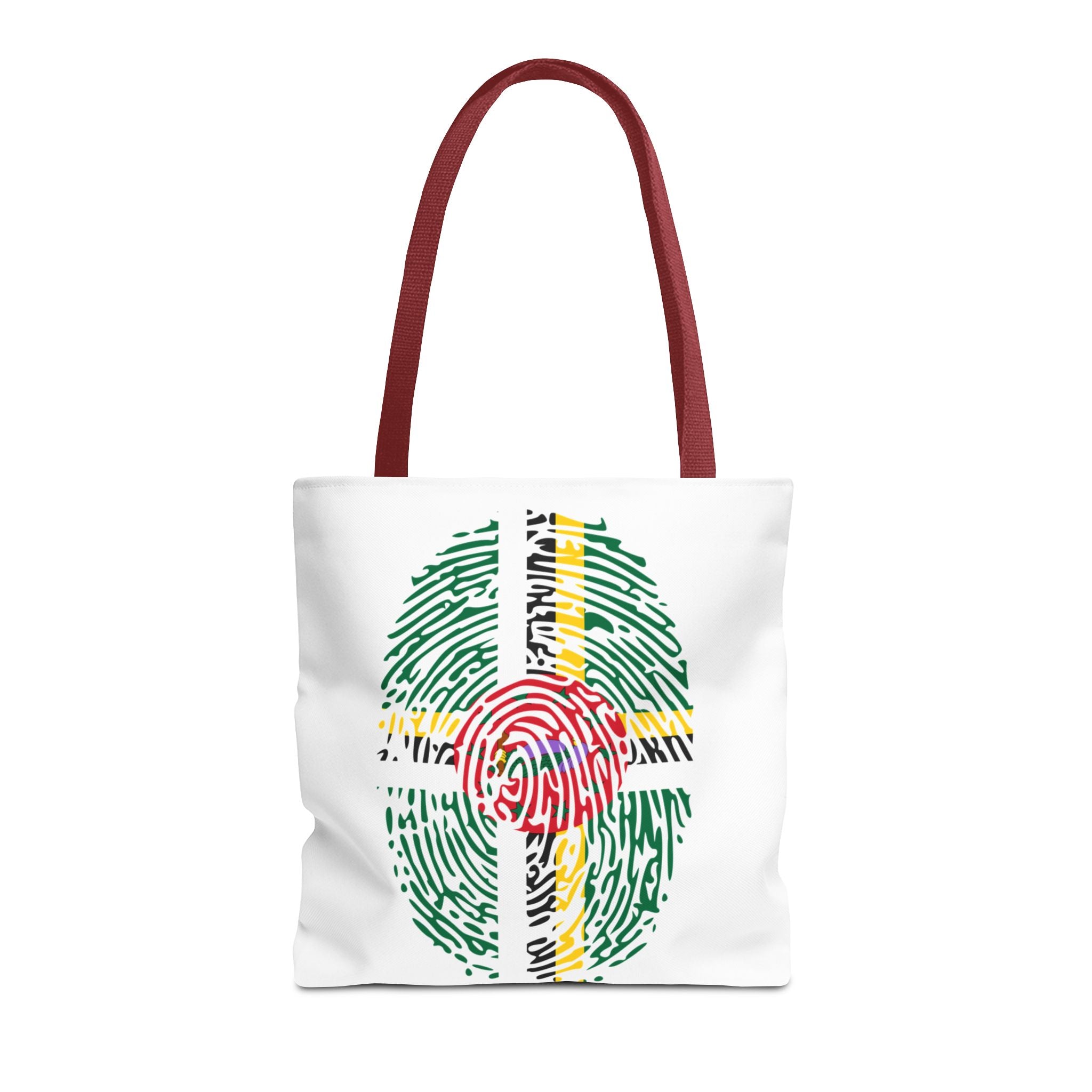 Dominica Flag Fingerprint Tote