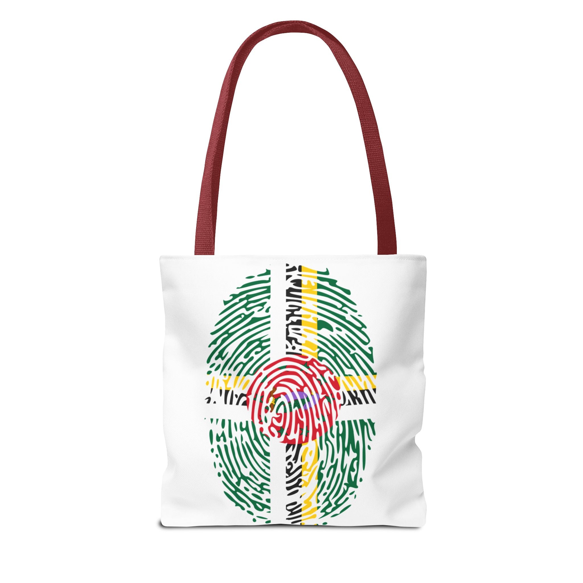 Dominica Flag Fingerprint Tote