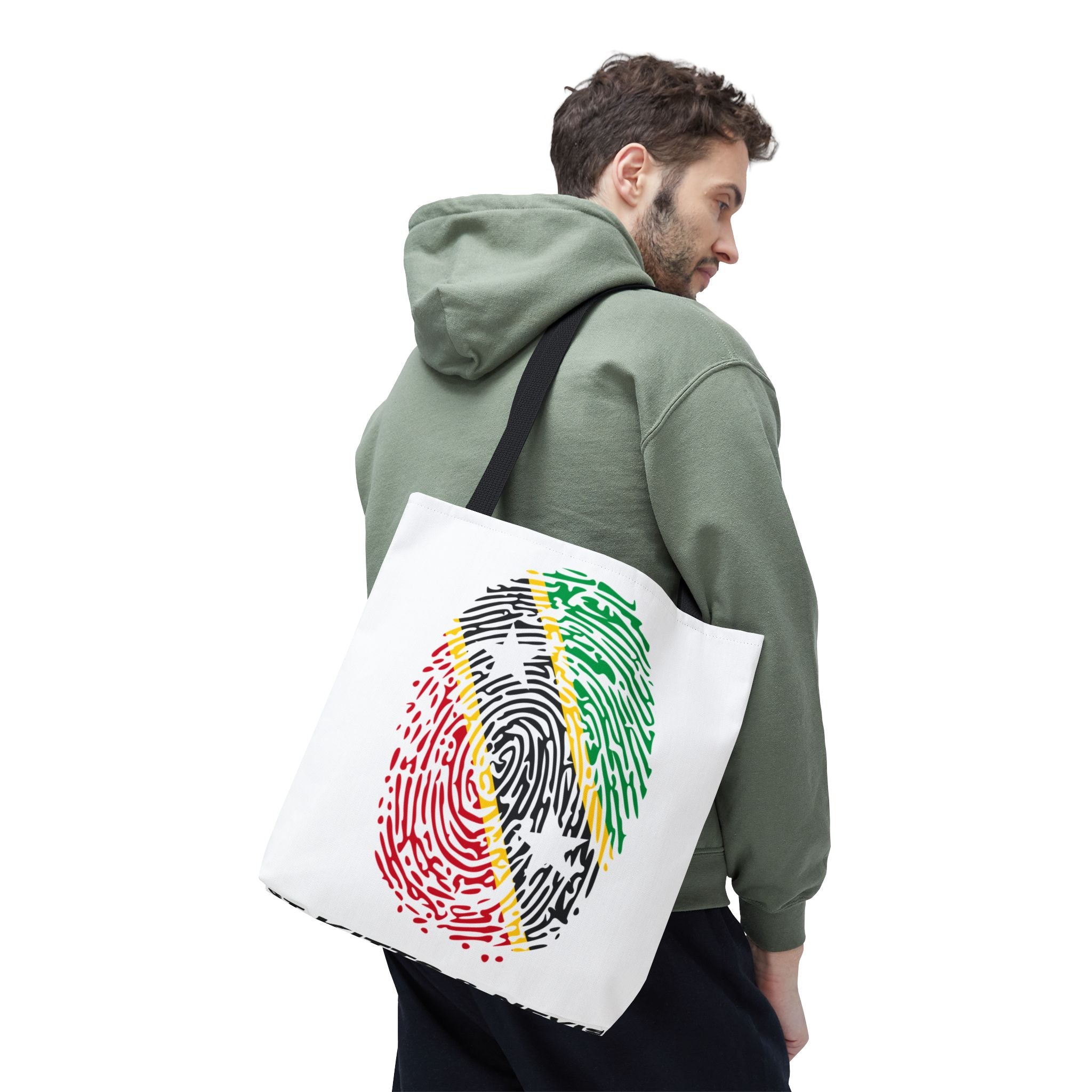 St. Kitts & Nevis Flag Fingerprint Tote