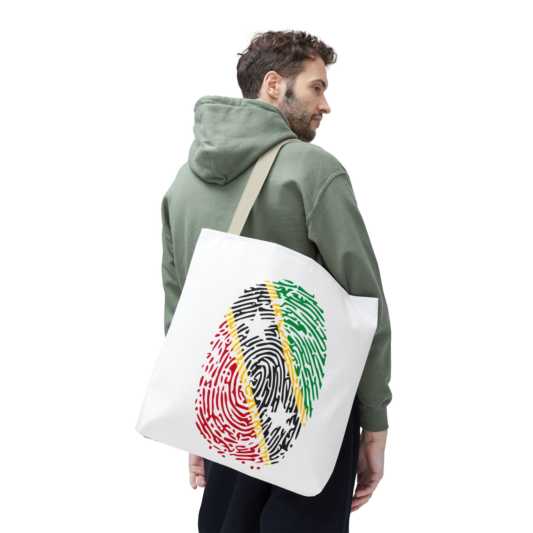 St. Kitts & Nevis Flag Fingerprint Tote