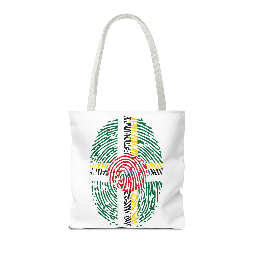 Dominica Flag Fingerprint Tote