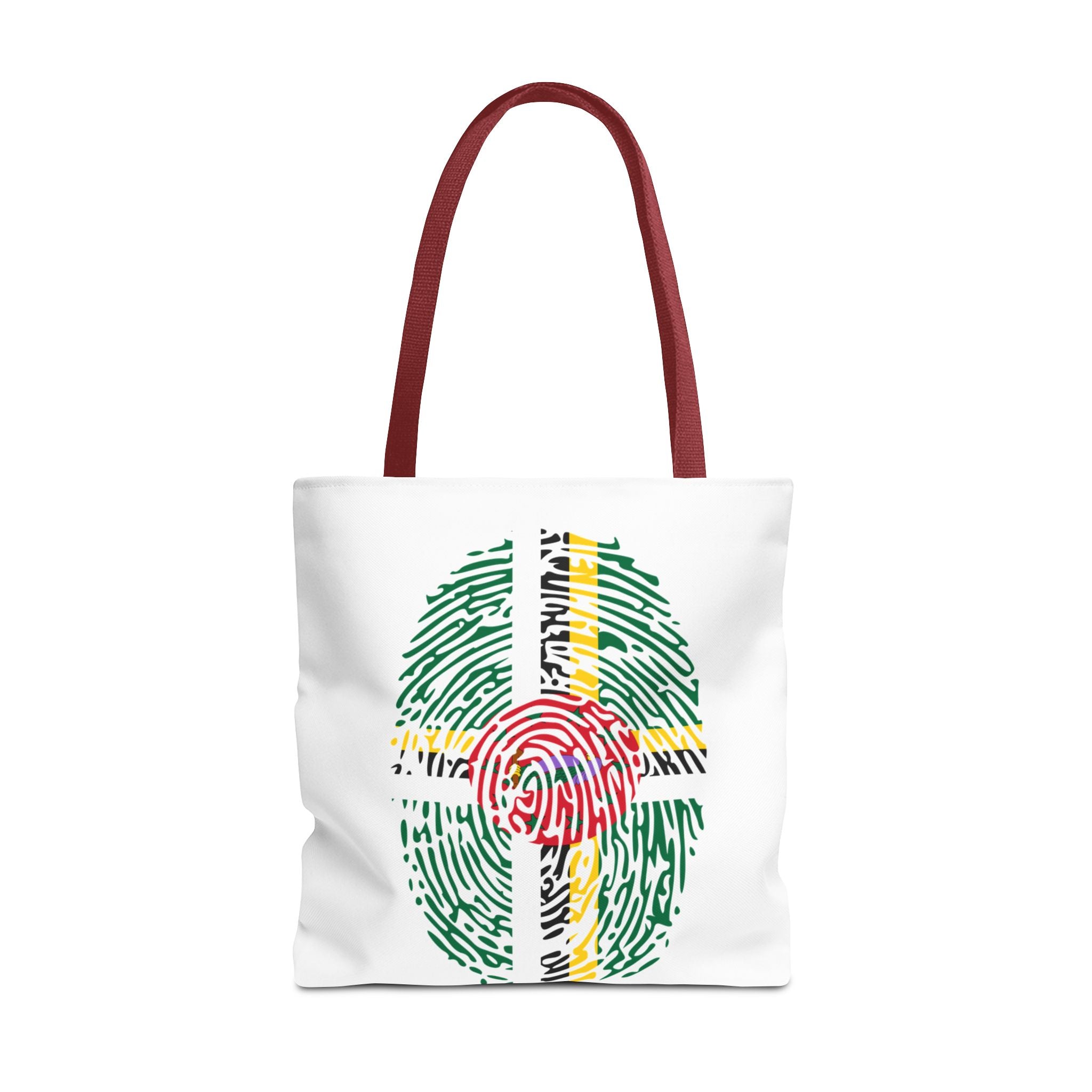 Dominica Flag Fingerprint Tote