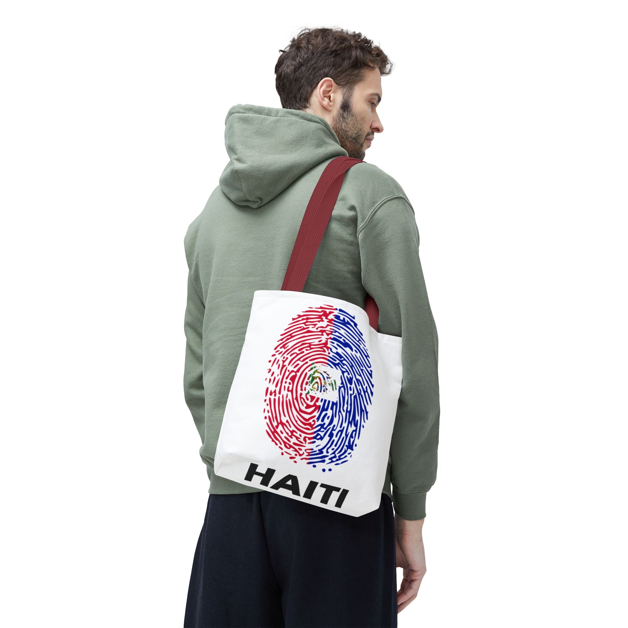 Haiti Flag Fingerprint Tote