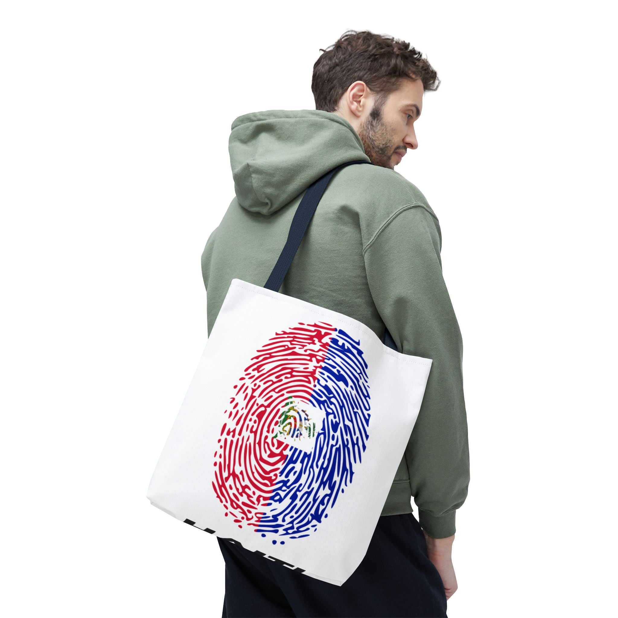 Haiti Flag Fingerprint Tote