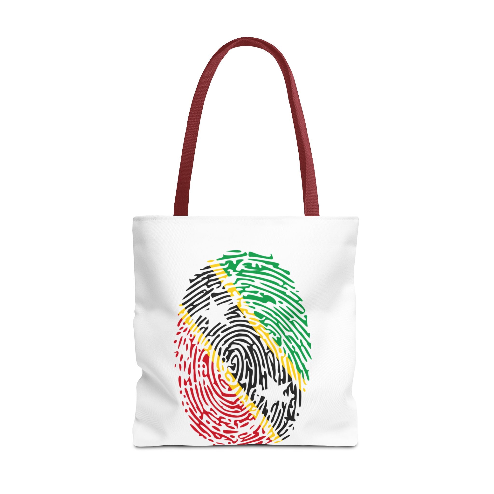 St. Kitts & Nevis Flag Fingerprint Tote