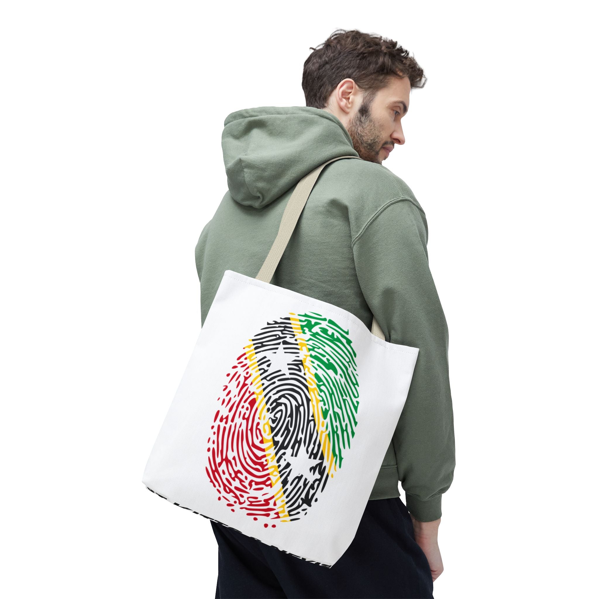 St. Kitts & Nevis Flag Fingerprint Tote