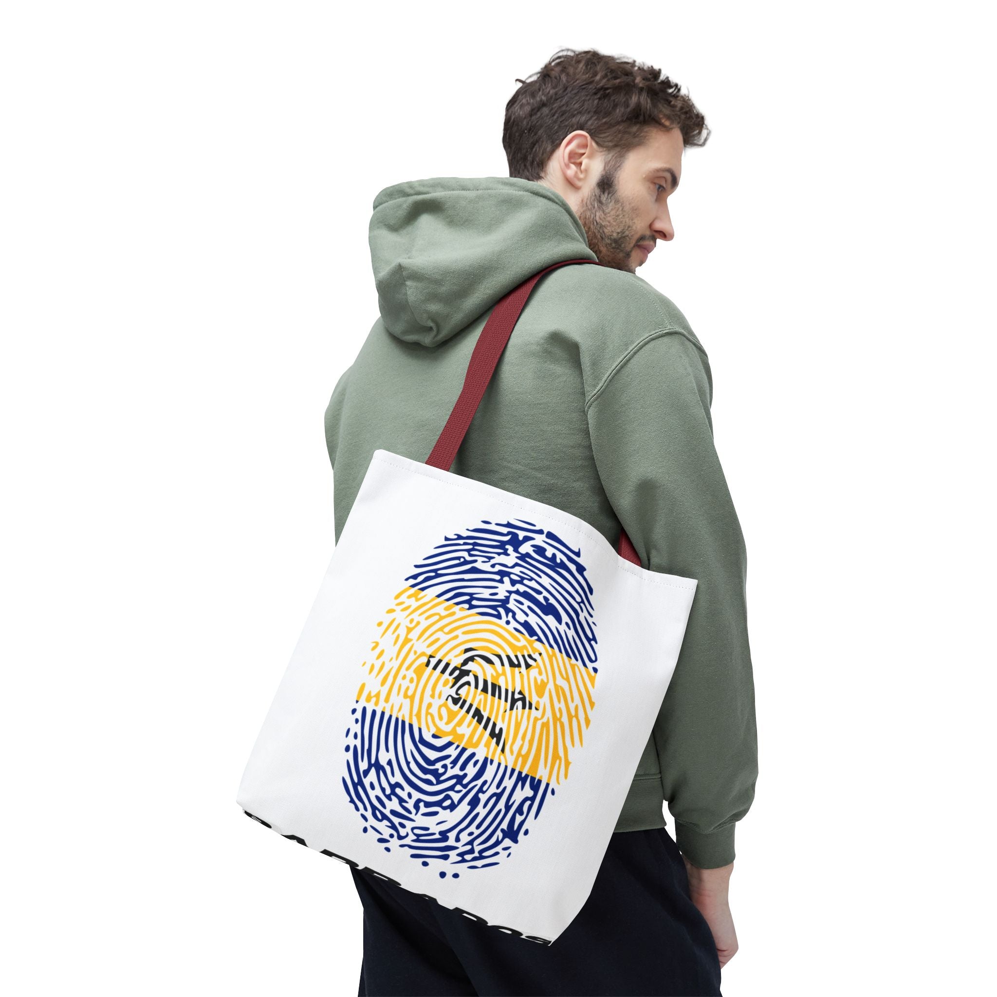 Barbados Flag Fingerprint Tote