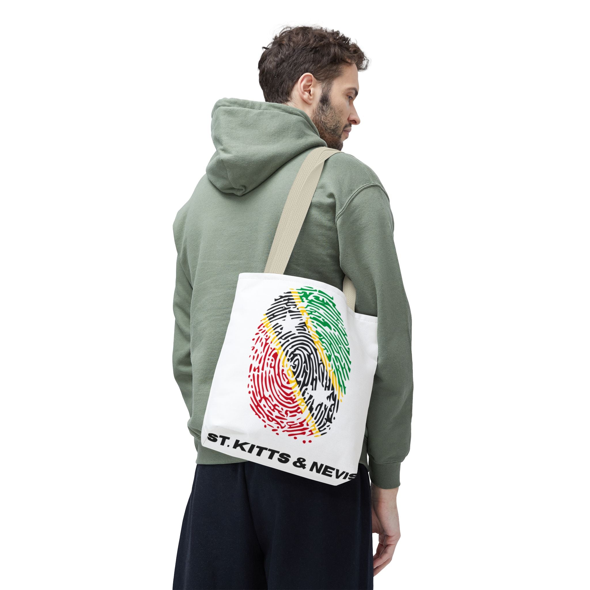 St. Kitts & Nevis Flag Fingerprint Tote