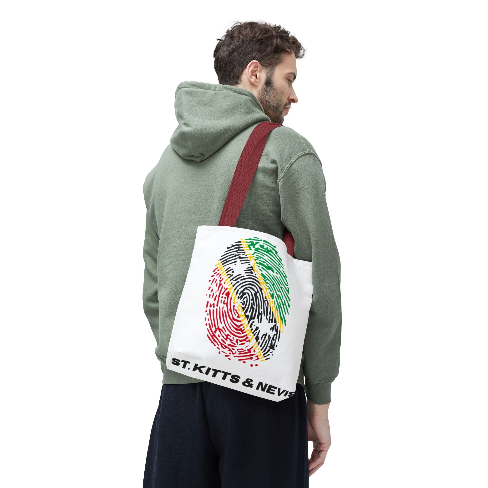 St. Kitts & Nevis Flag Fingerprint Tote