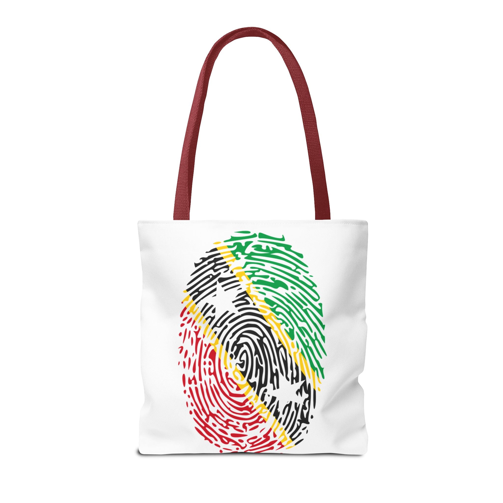 St. Kitts & Nevis Flag Fingerprint Tote