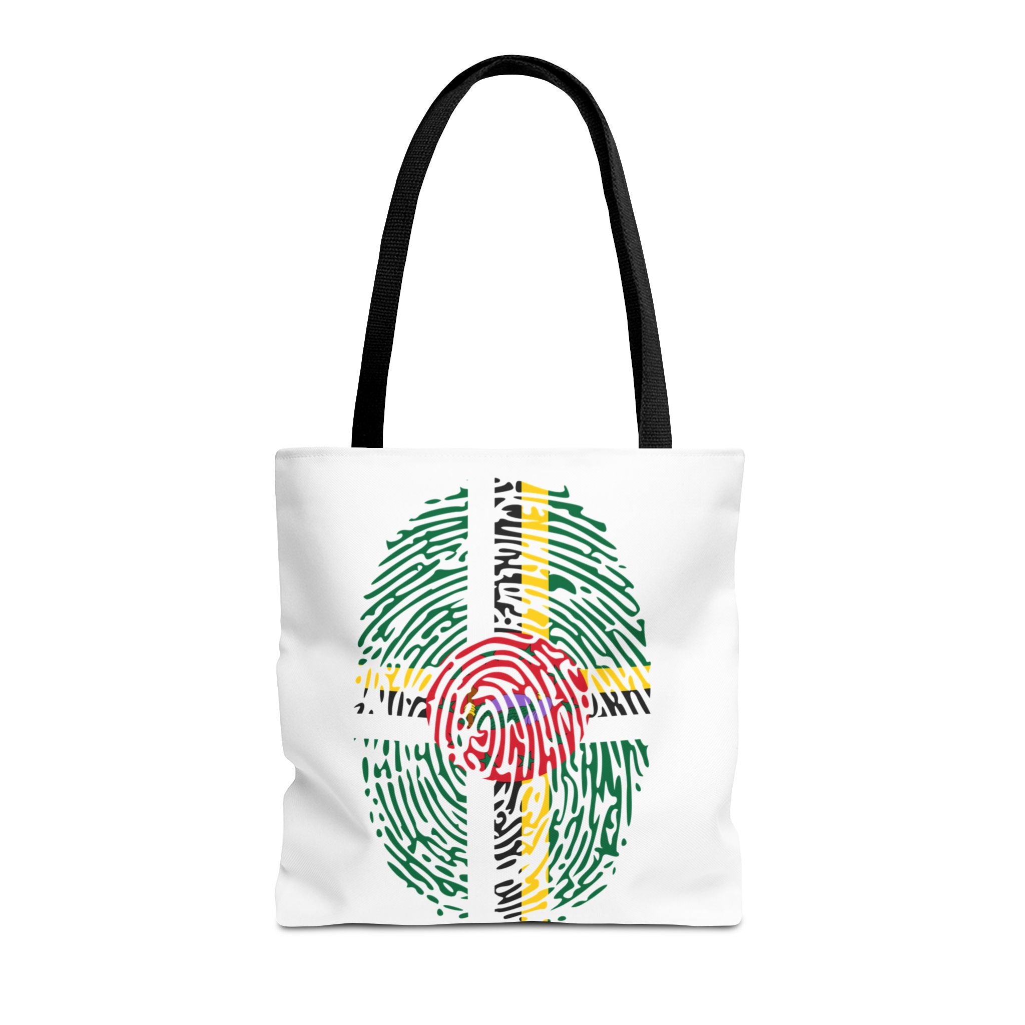 Dominica Flag Fingerprint Tote
