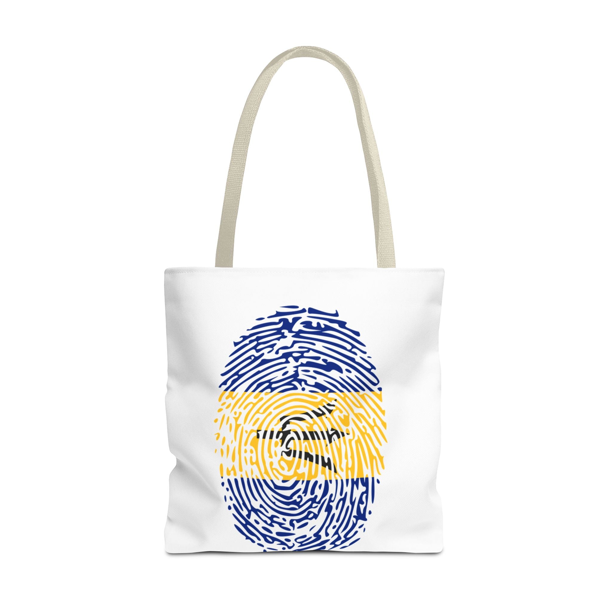 Barbados Flag Fingerprint Tote