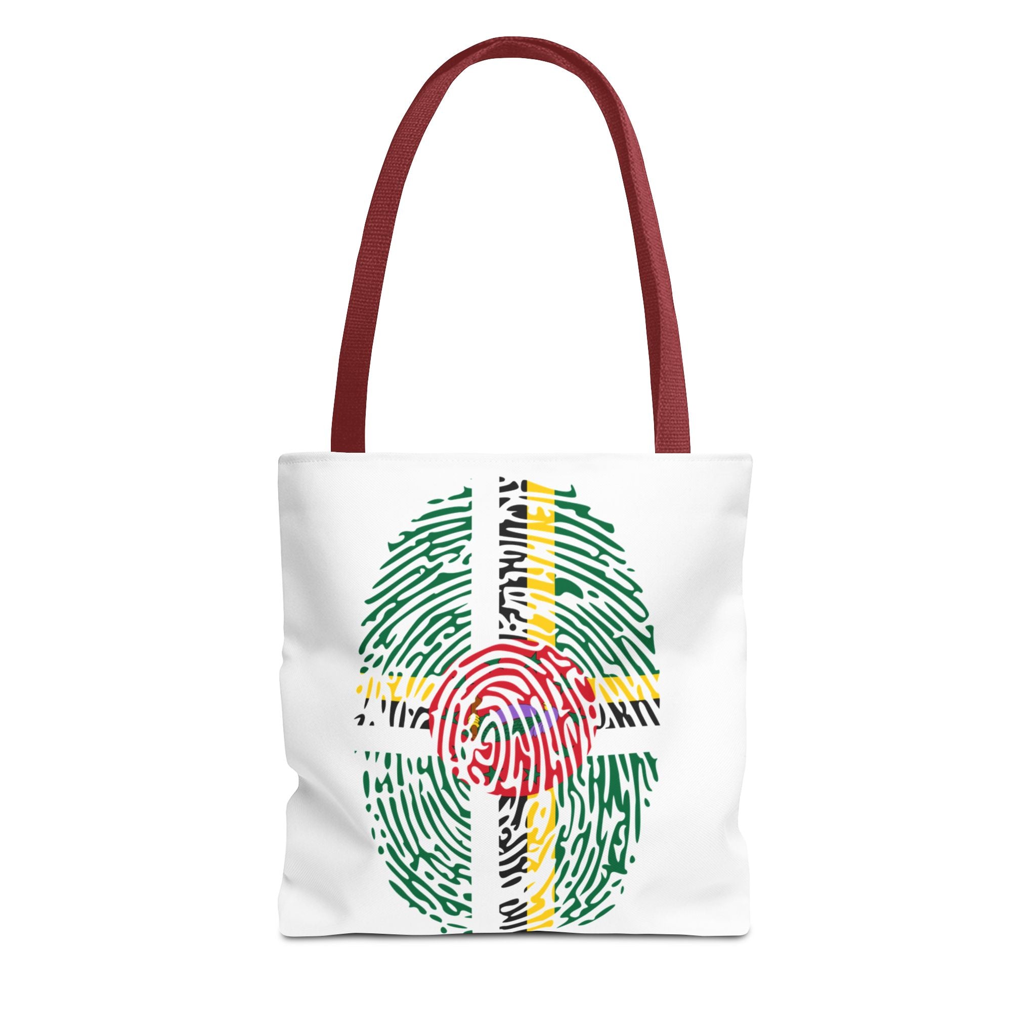 Dominica Flag Fingerprint Tote