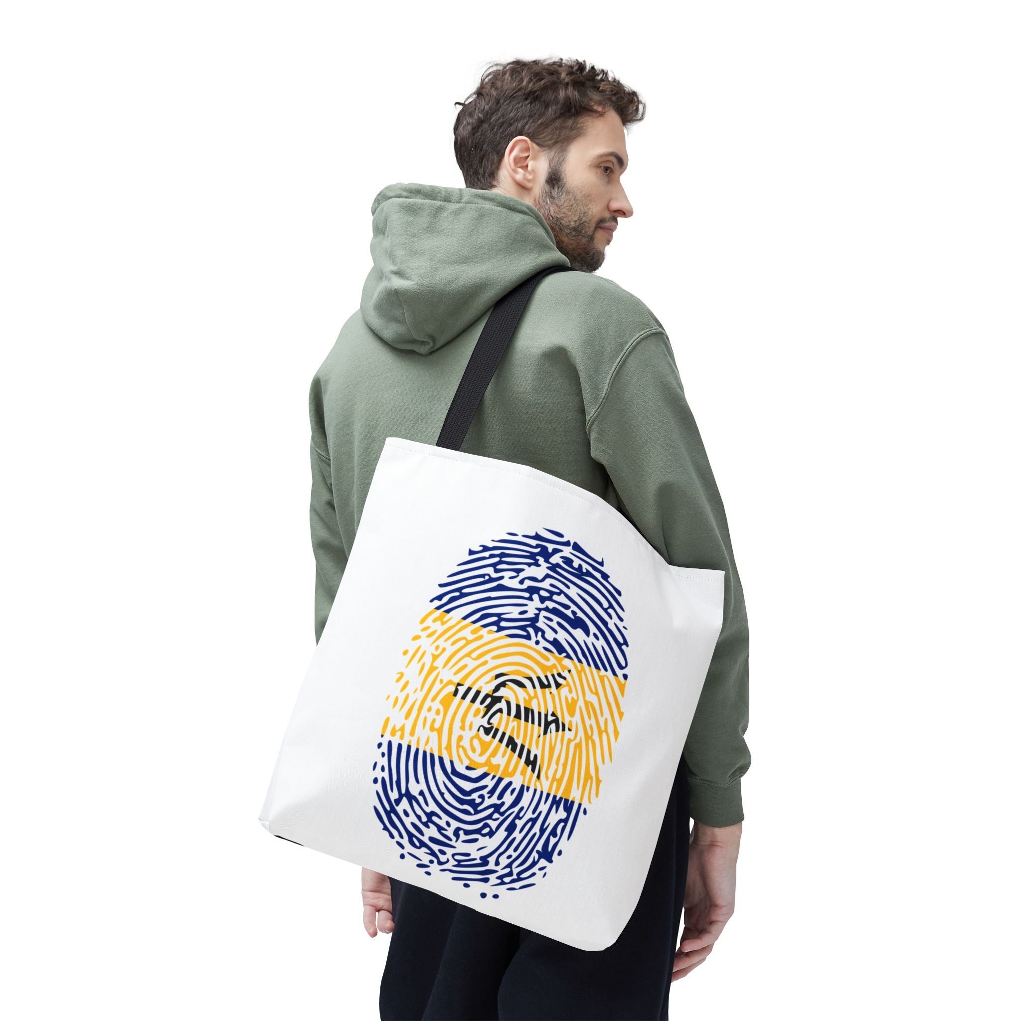 Barbados Flag Fingerprint Tote