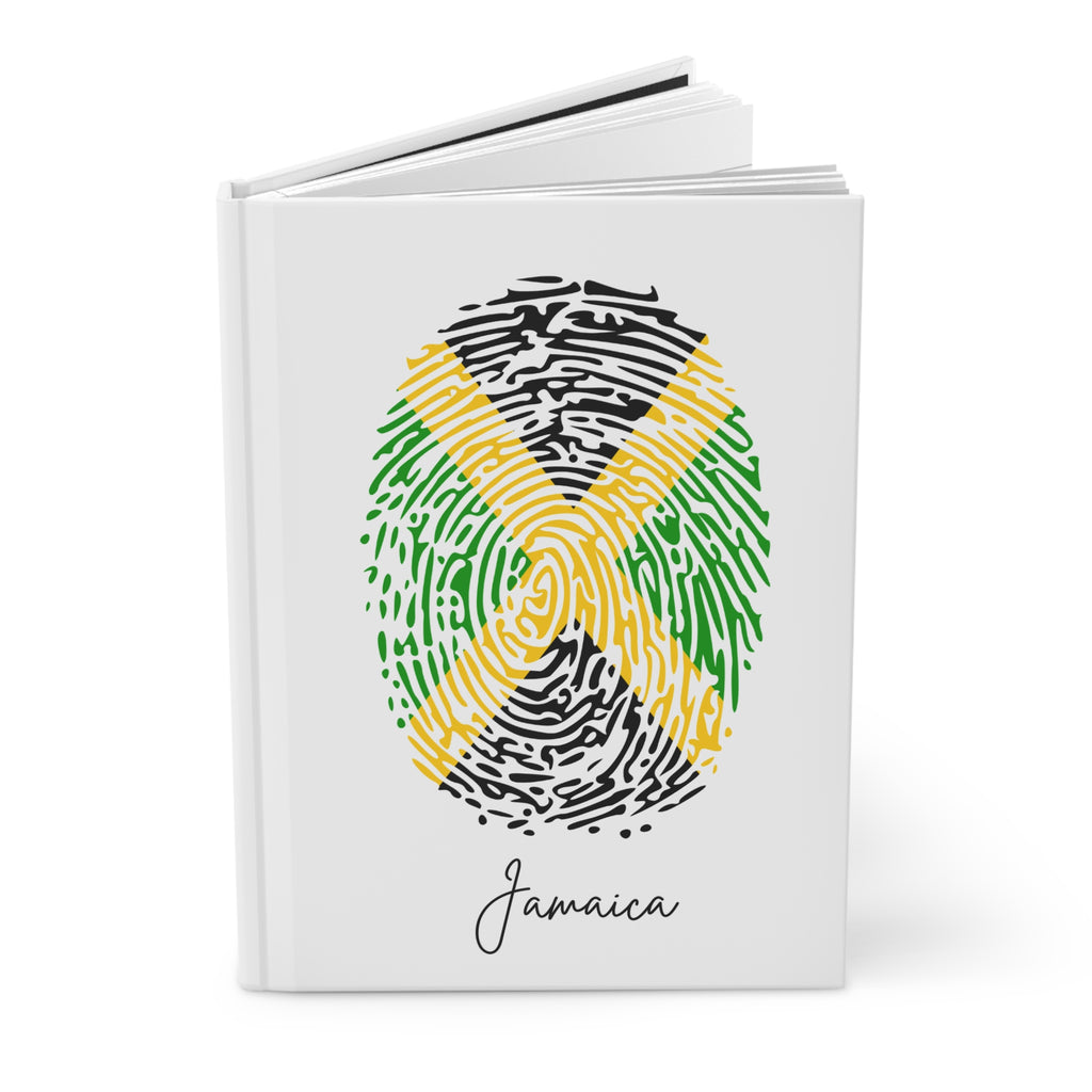 Jamaica Flag Fingerprint Hardcover Notebook