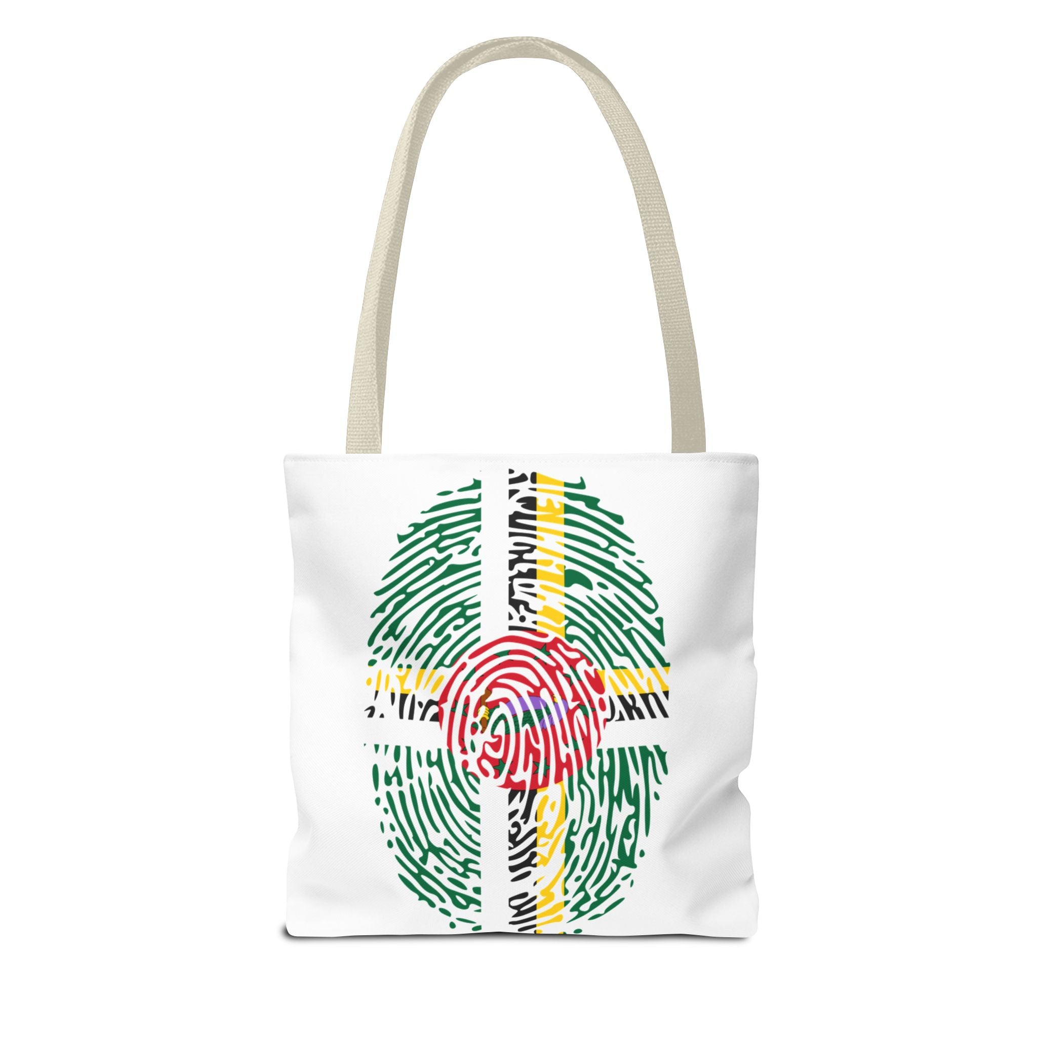 Dominica Flag Fingerprint Tote