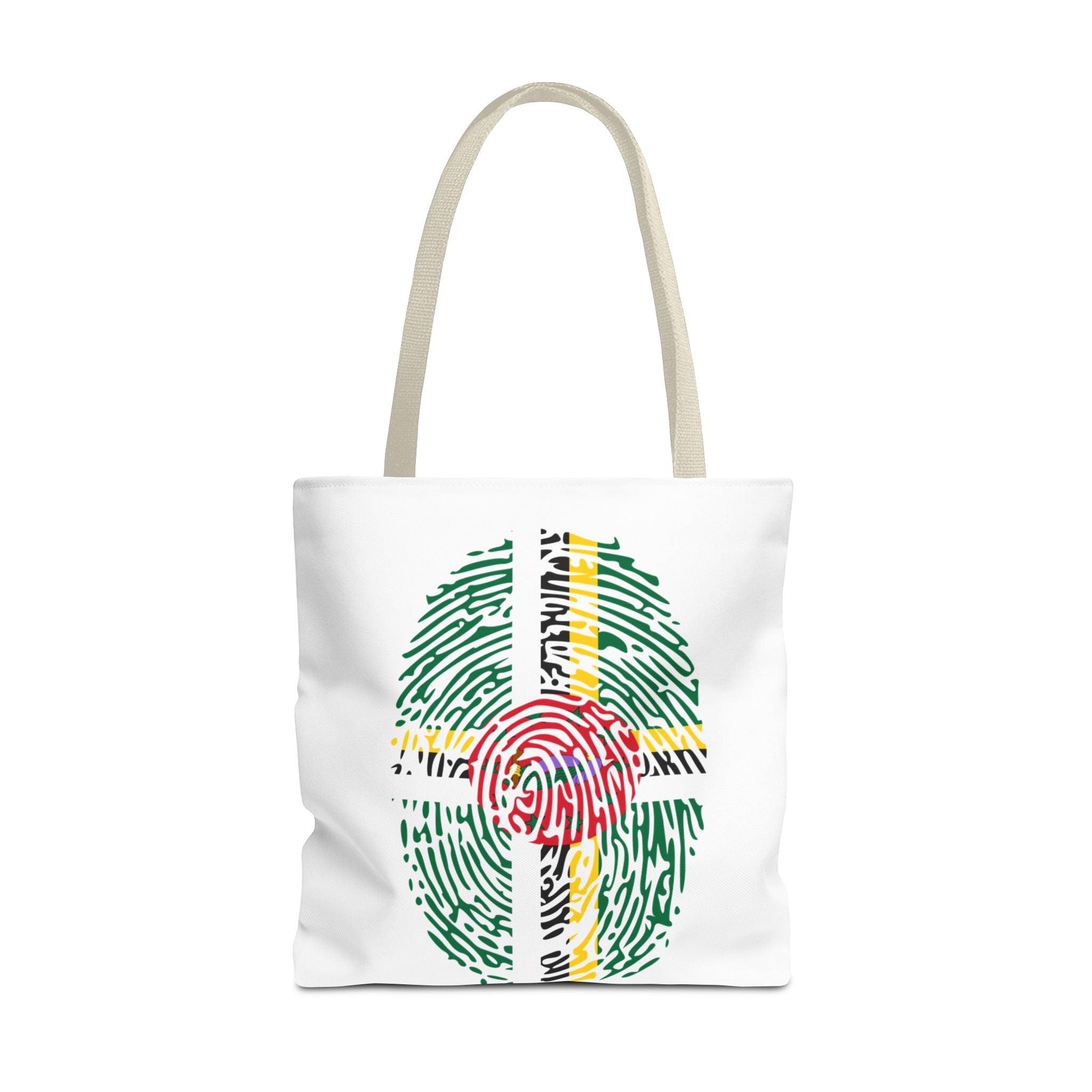 Dominica Flag Fingerprint Tote
