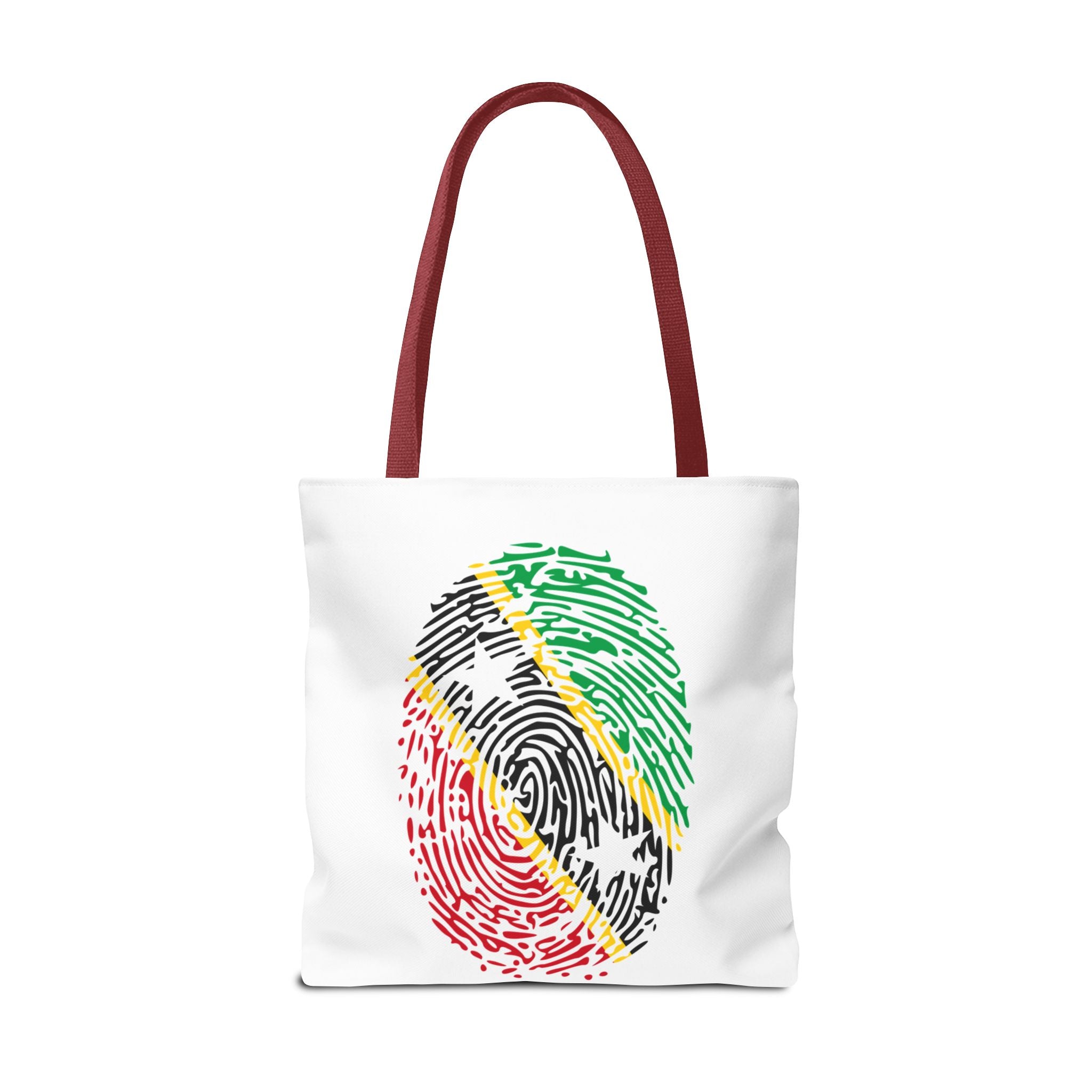 St. Kitts & Nevis Flag Fingerprint Tote