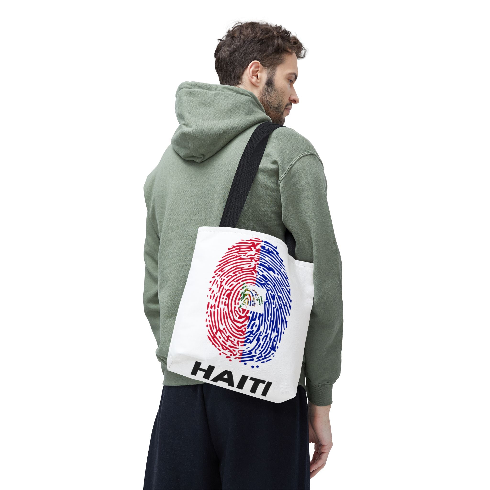 Haiti Flag Fingerprint Tote