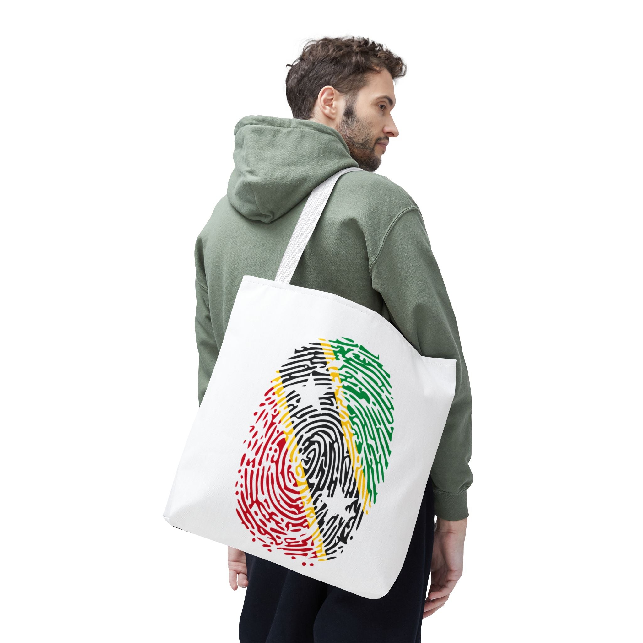 St. Kitts & Nevis Flag Fingerprint Tote