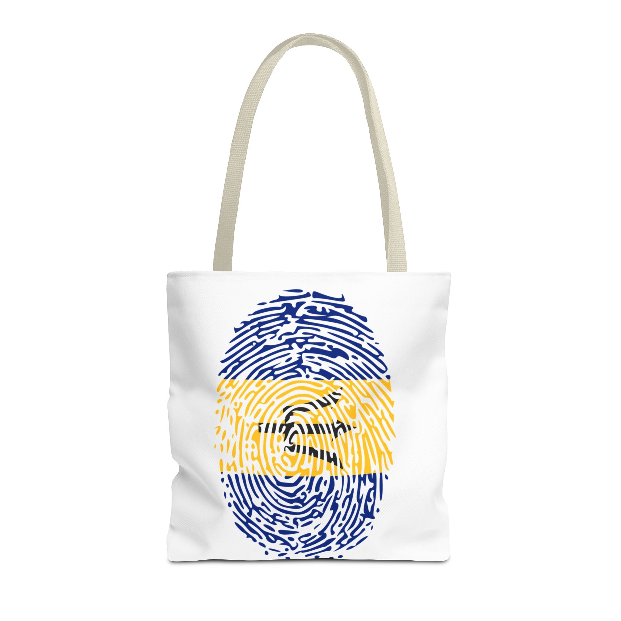 Barbados Flag Fingerprint Tote