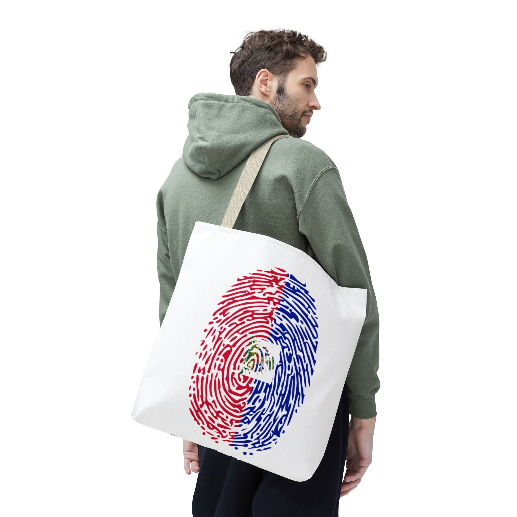 Haiti Flag Fingerprint Tote