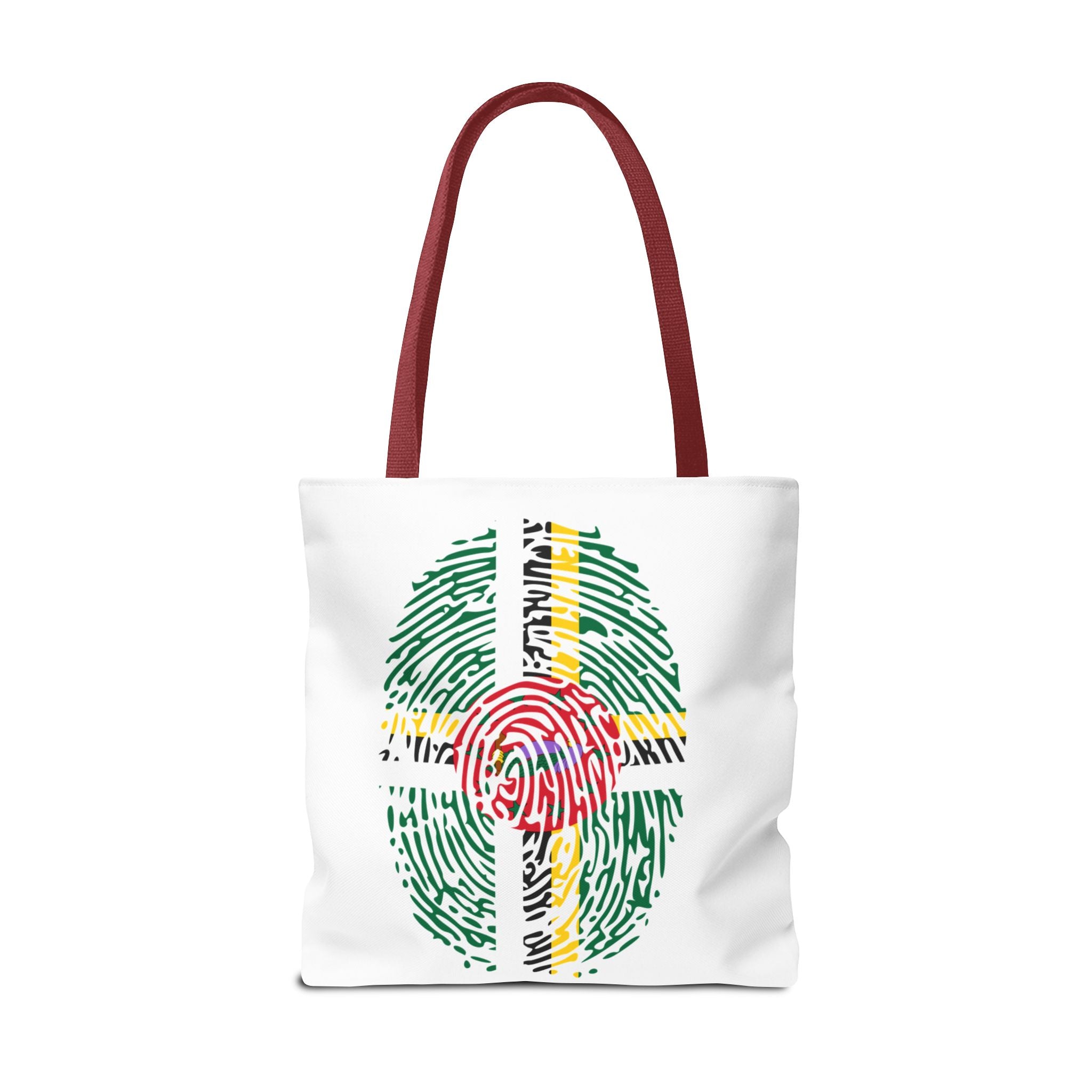 Dominica Flag Fingerprint Tote