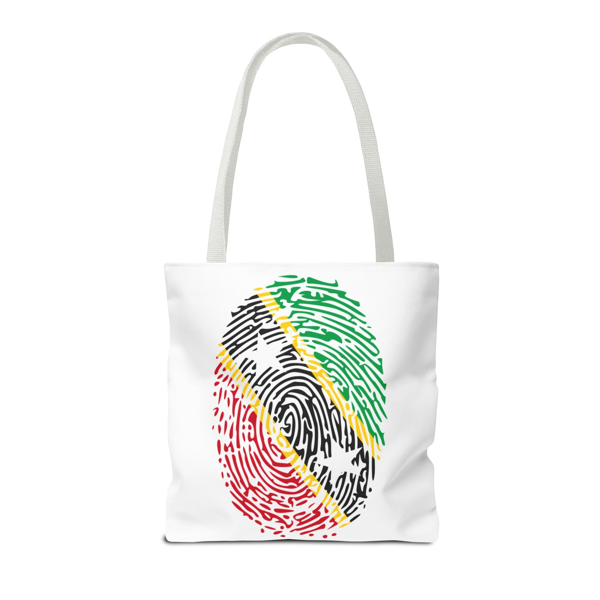 St. Kitts & Nevis Flag Fingerprint Tote