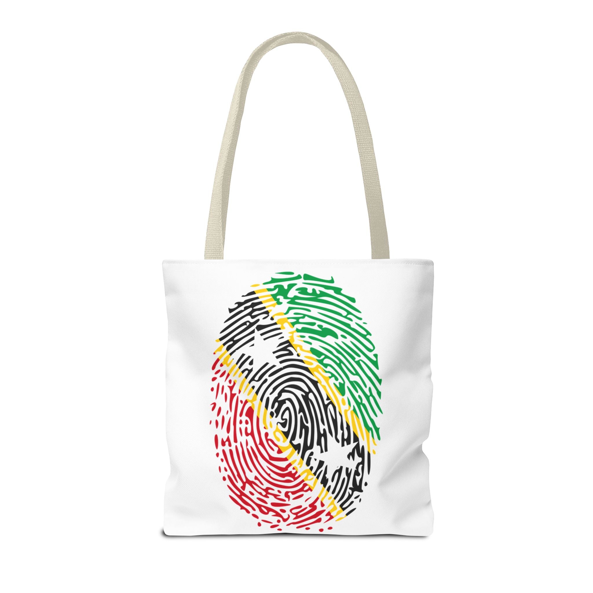 St. Kitts & Nevis Flag Fingerprint Tote
