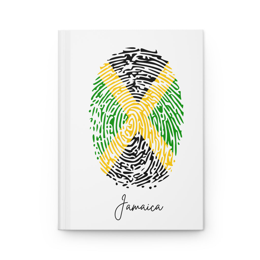 Jamaica Flag Fingerprint Hardcover Notebook