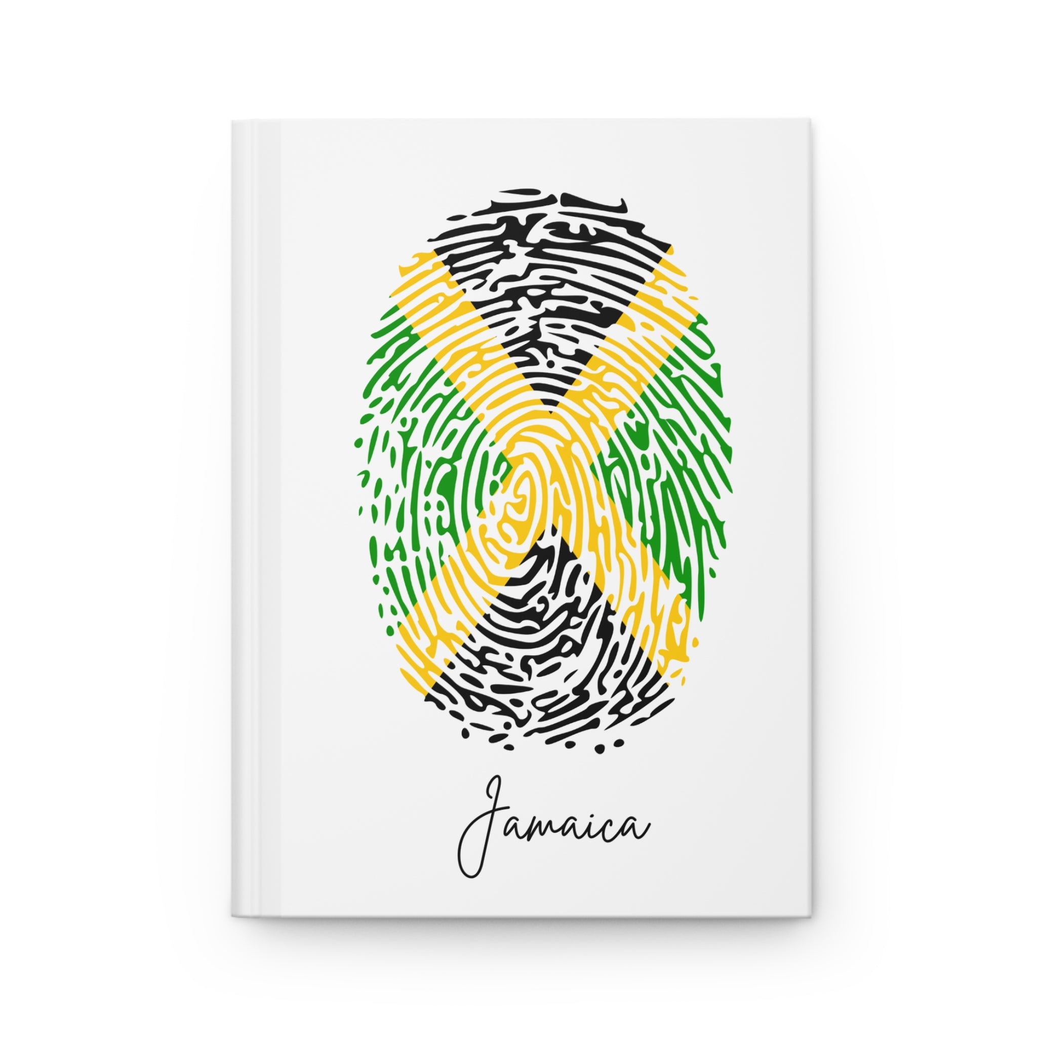 Jamaica Flag Fingerprint Hardcover Notebook
