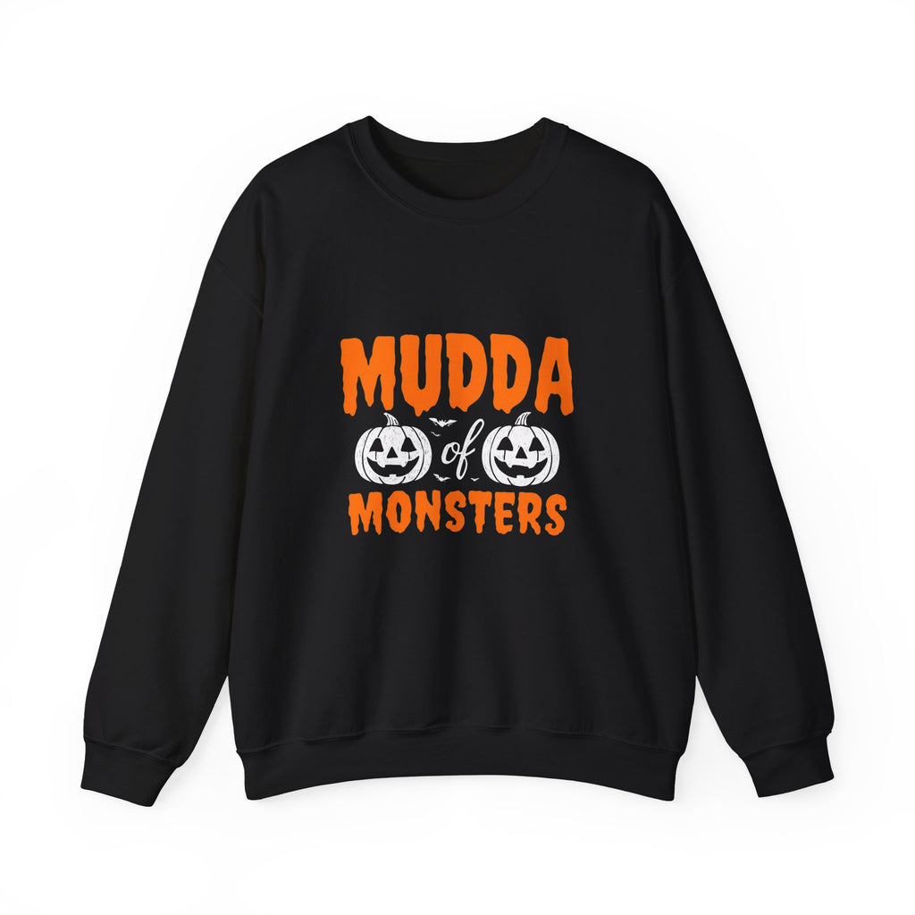 Mudda of Monsters Halloween Crewneck Sweatshirt, Spooky Apparel, Cozy Sweatshirt for Fall