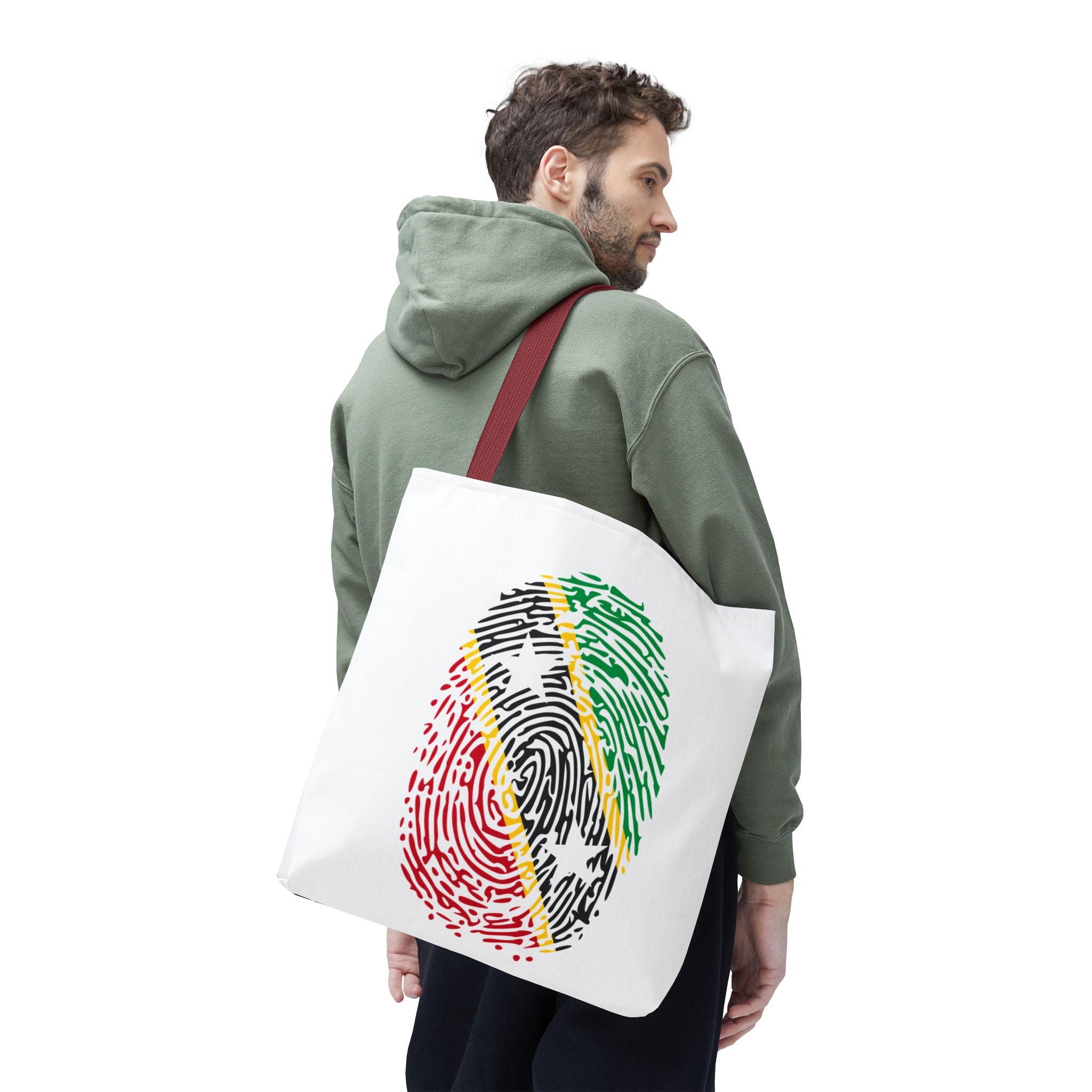 St. Kitts & Nevis Flag Fingerprint Tote