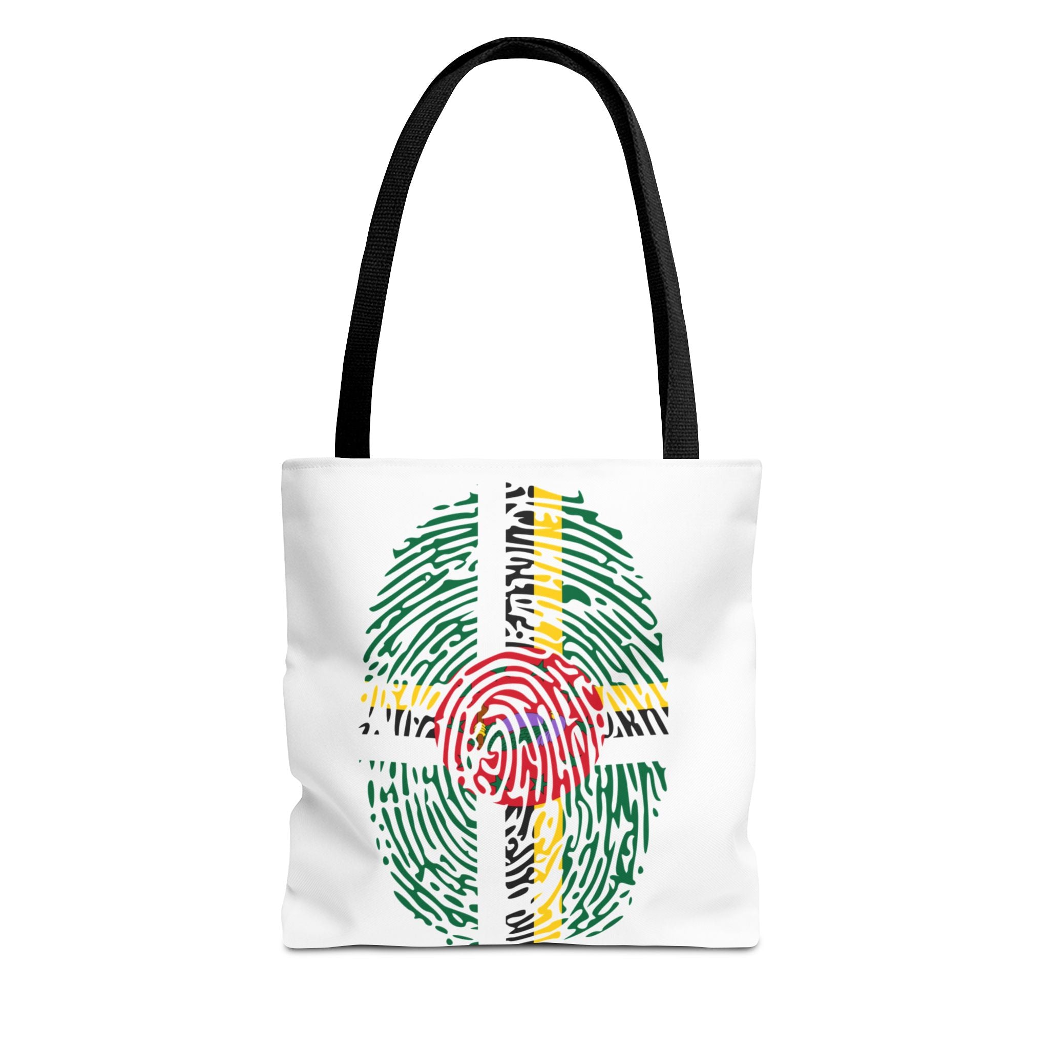 Dominica Flag Fingerprint Tote