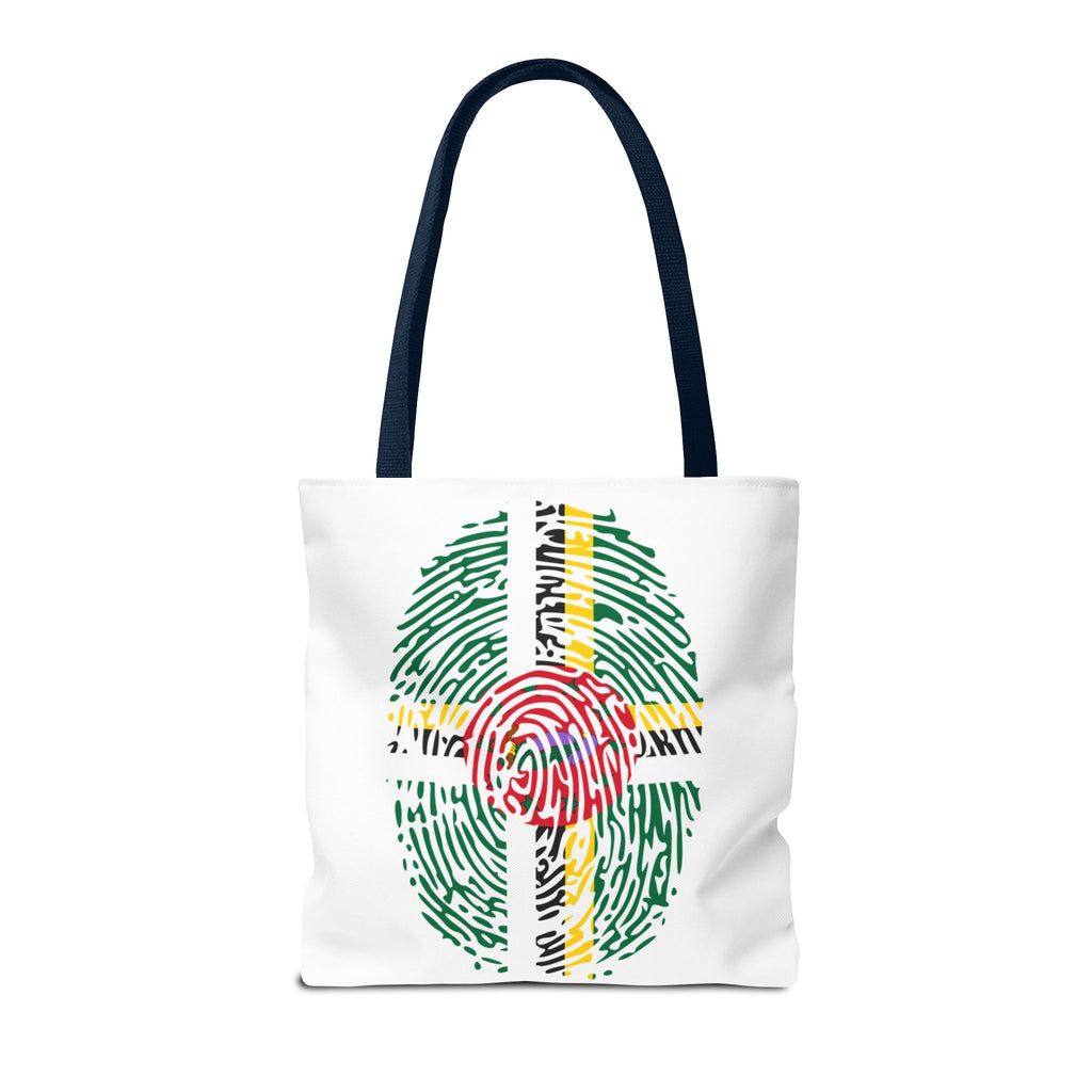 Dominica Flag Fingerprint Tote