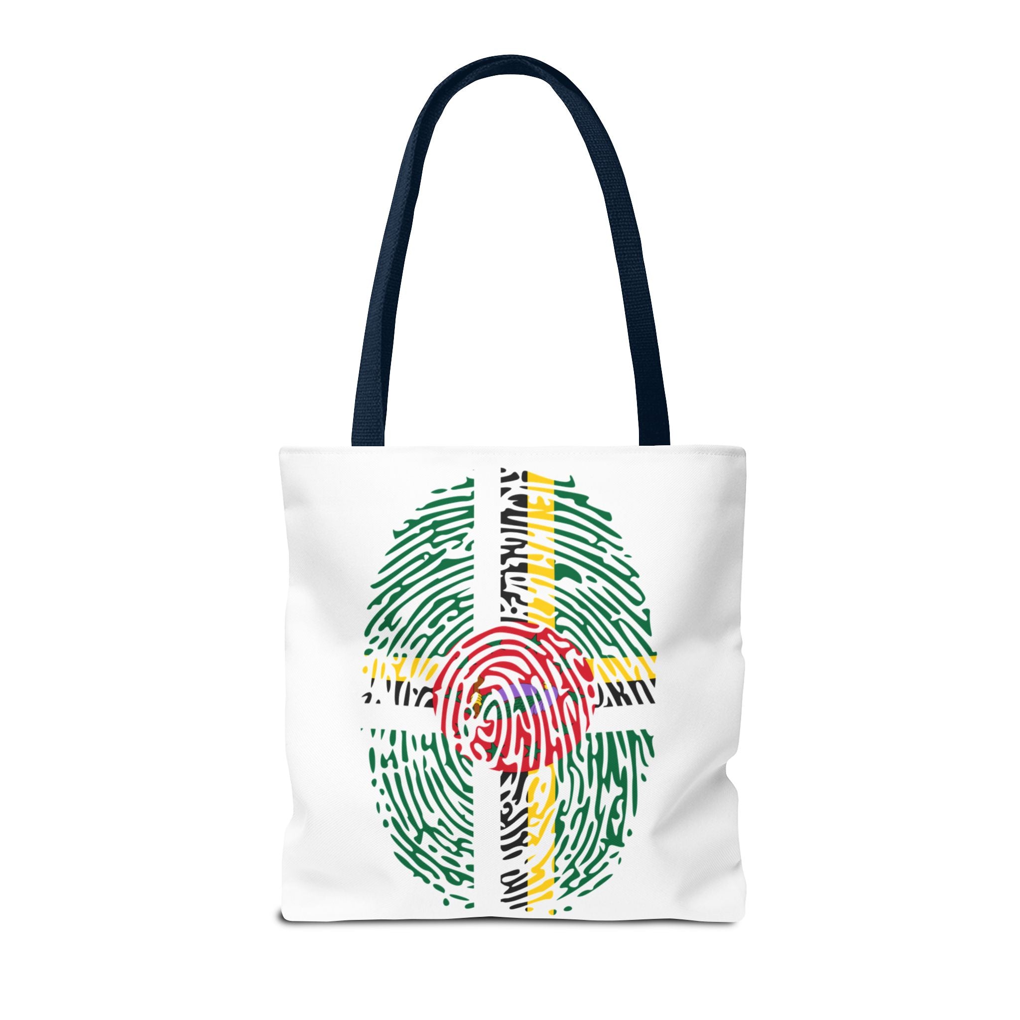 Dominica Flag Fingerprint Tote