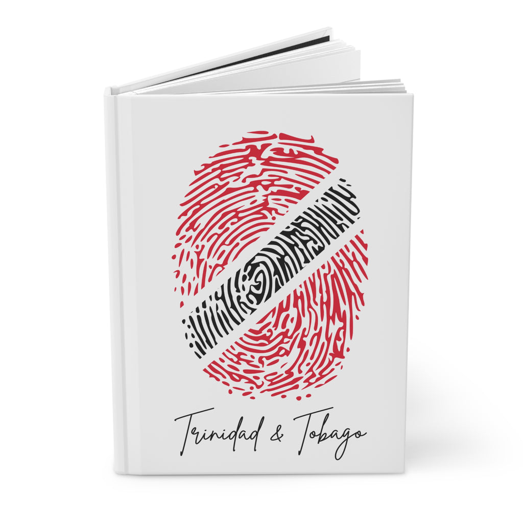Trinidad & Tobago Flag Fingerprint Hardcover Notebook