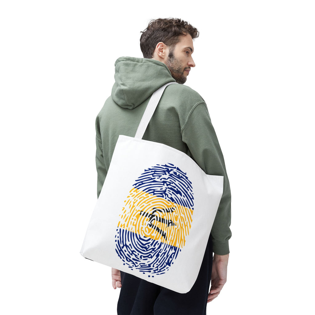 Barbados Flag Fingerprint Tote